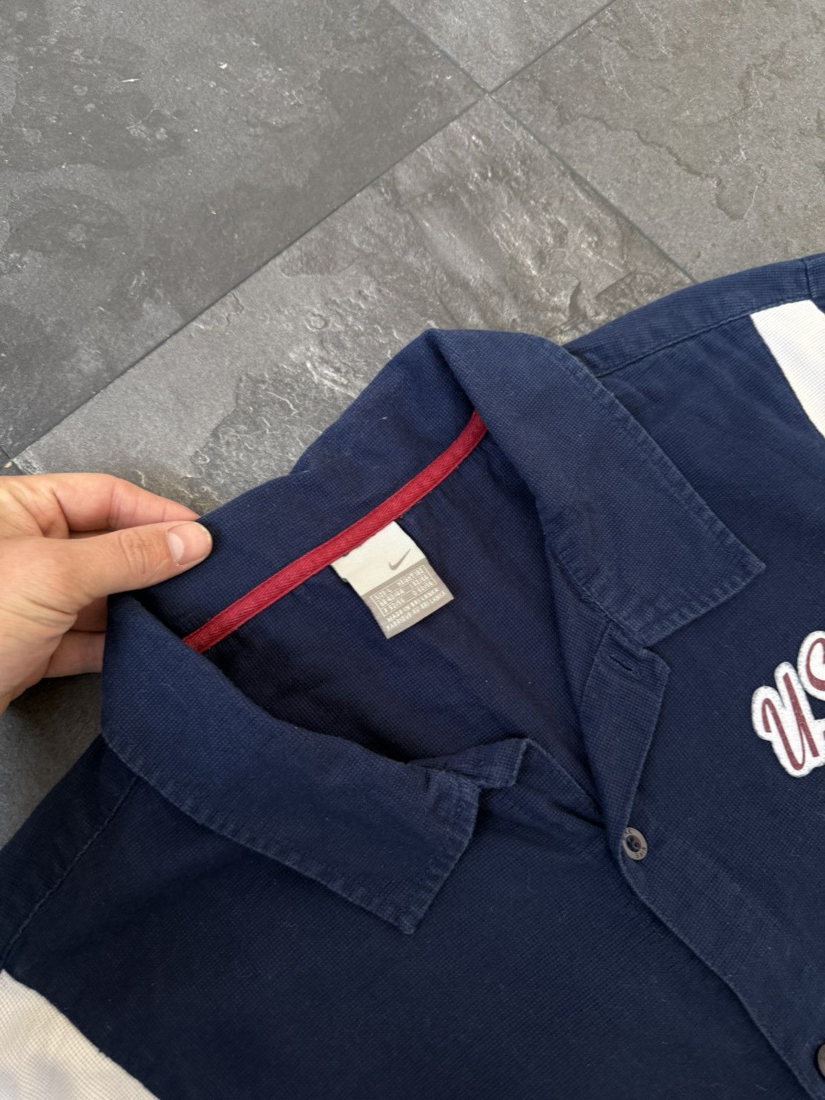 Nike × Vintage Vintage Nike big logo USA shirt polo tee Size US L / EU 52-54 / 3 - 2 Thumbnail
