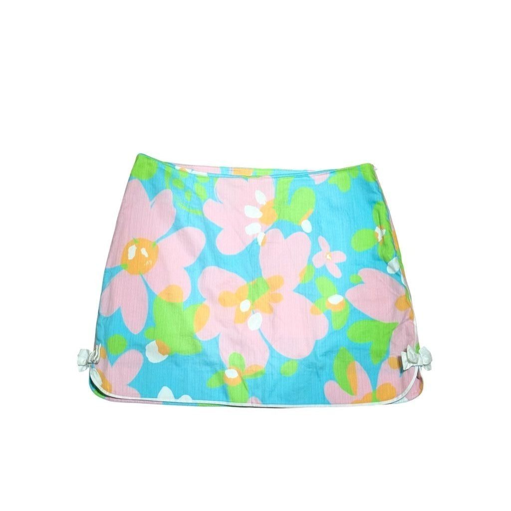 Lilly Pulitzer Vintage LILLY PULITZER Skirt Retro 60s Floral Size 2 Bow Sko Size 26" / US 2 / IT 38 - 1 Thumbnail