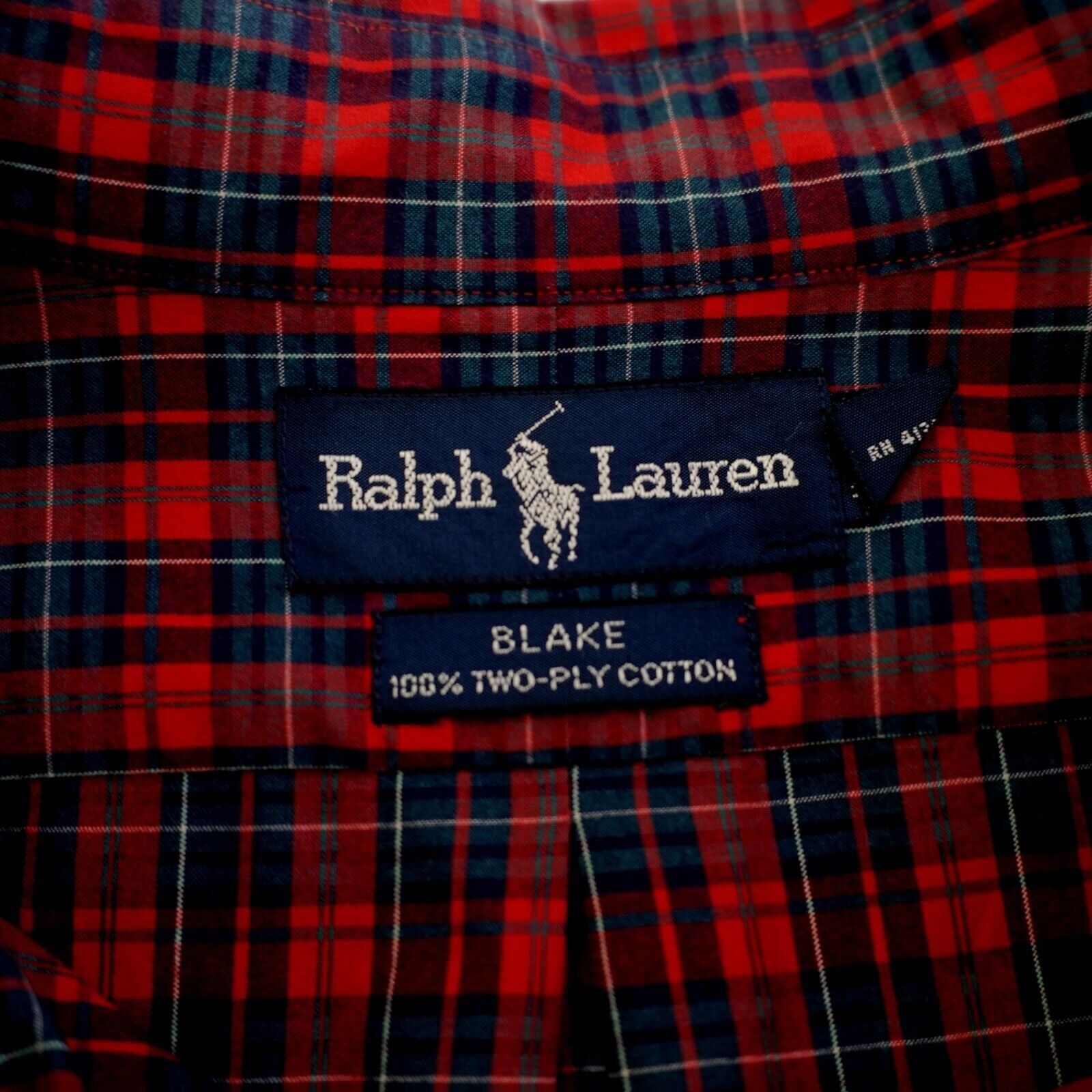 Ralph Lauren Ralph Lauren Blake 2XL Black Two Ply Cotton Plaid Red Green Size US XXL / EU 58 / 5 - 9 Thumbnail