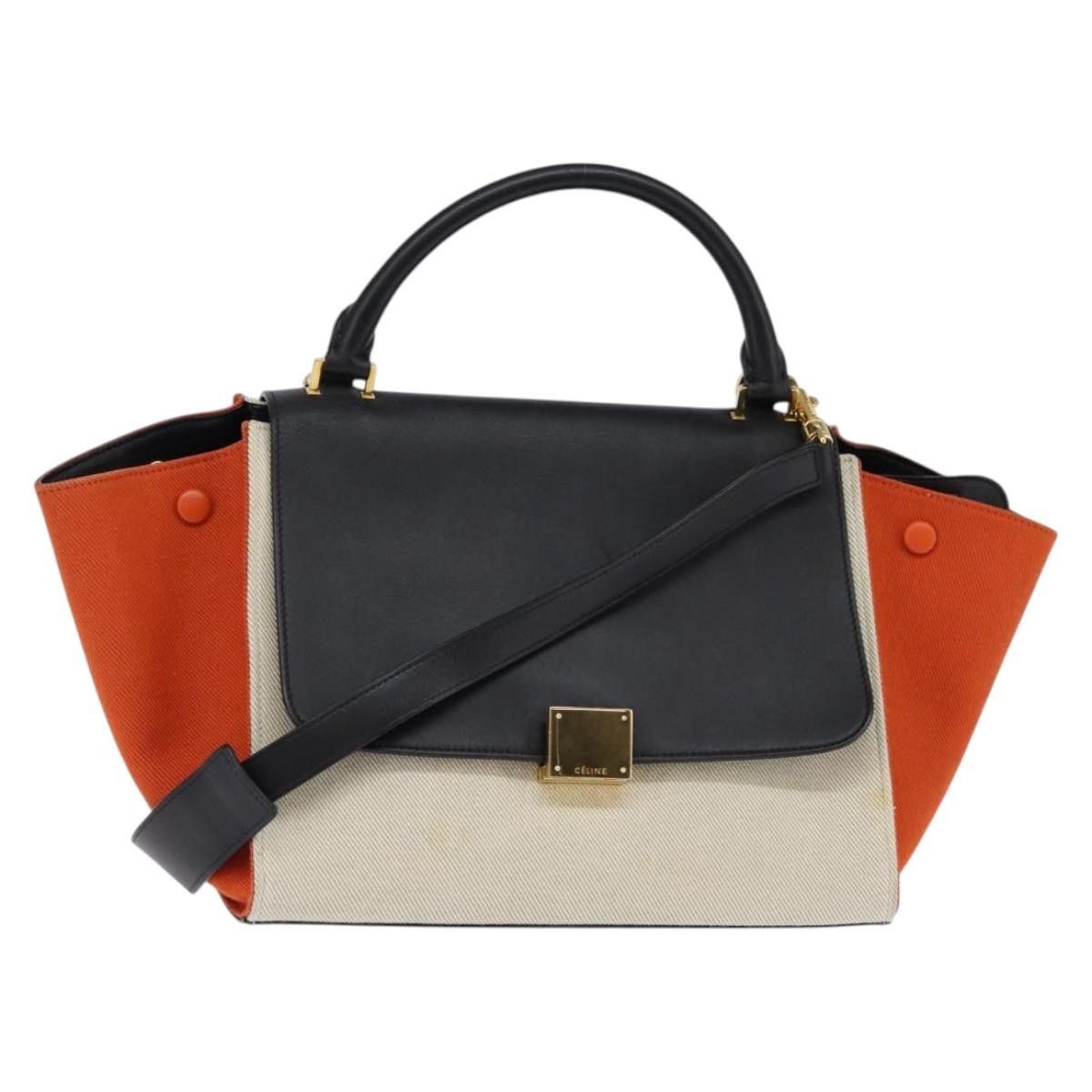 Celine Celine Trapeze Bag Canvas with Leather Size ONE SIZE - 1 Thumbnail