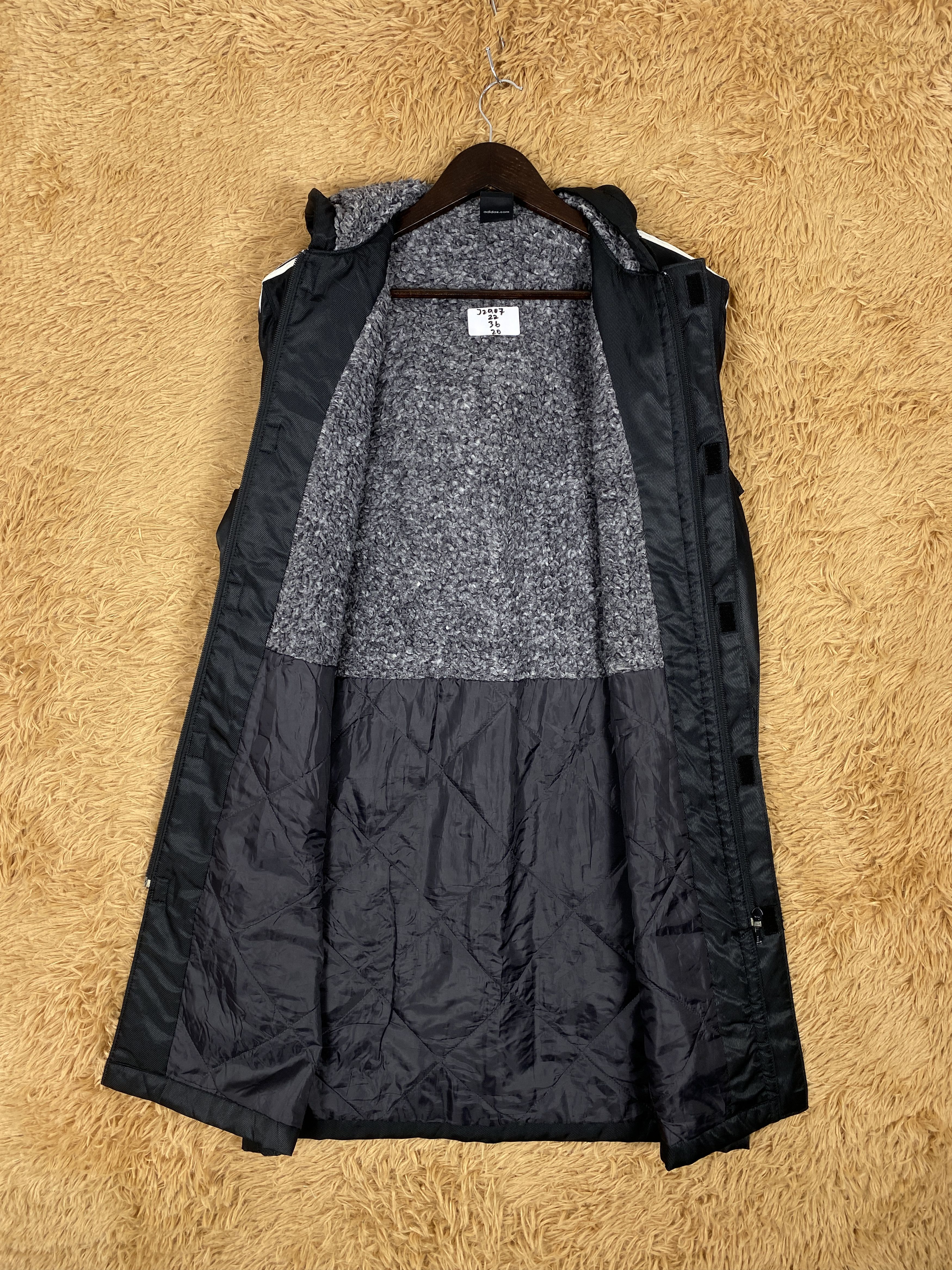 Adidas Vintage Adidas Hoodie Sherpa Lining Long Jacket PJ2407 Size US S / EU 44-46 / 1 - 6 Thumbnail