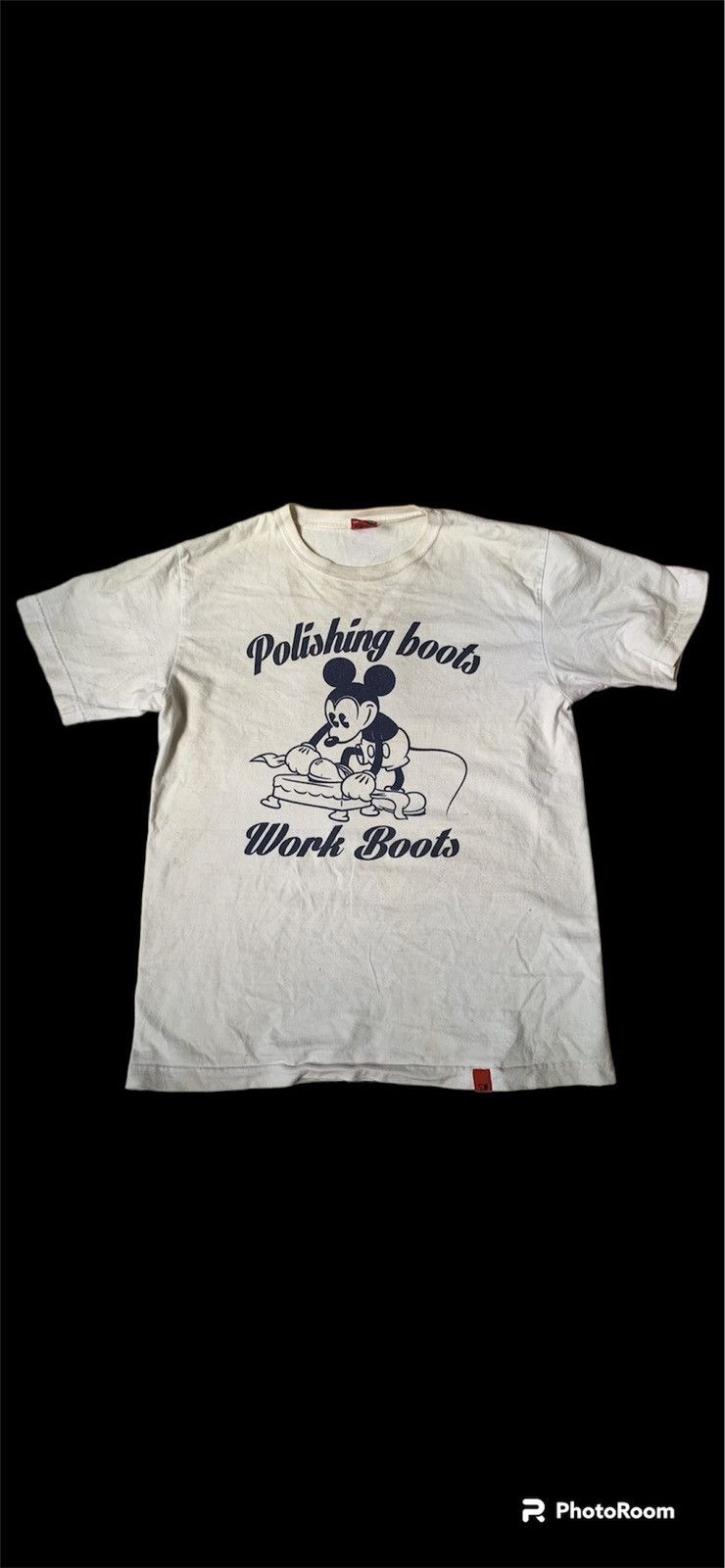 image of Studio D Artisan X Mickey Mouse Shirt in White, Men's (Size Medium)