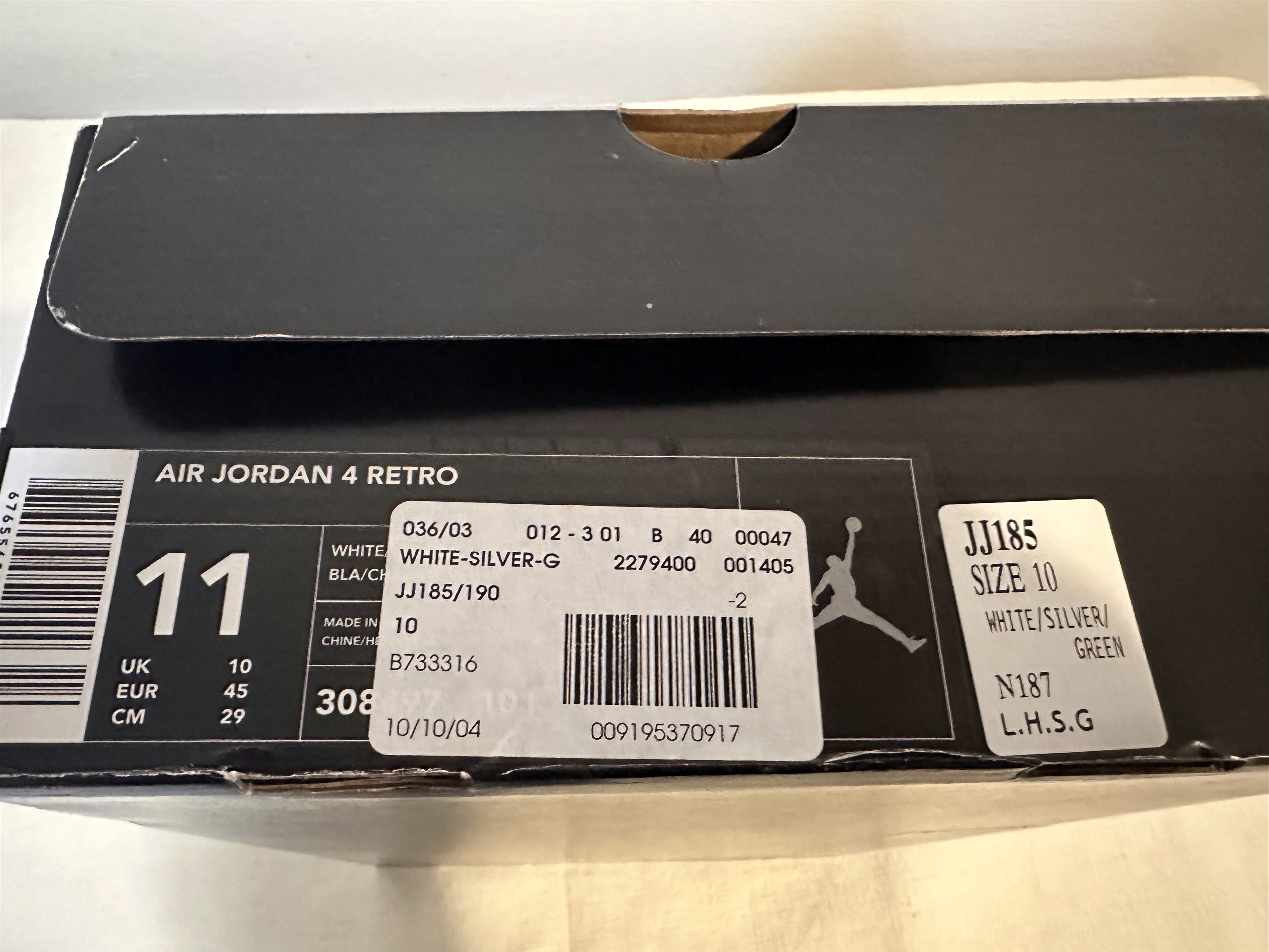 Jordan Brand Jordan 4 Retro Classic Green 2004 Size US 11 / EU 44 - 4 Thumbnail