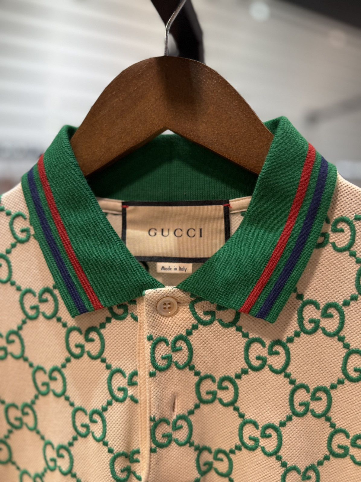 Gucci Gucci Polo T Shirt Green Gucci Logo Size Medium $850 Retail Size US M / EU 48-50 / 2 - 11 Thumbnail