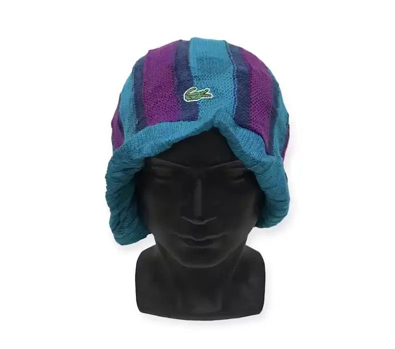 Japanese Brand × Vintage Lacoste Stripe Design Small Logo Beanie Hat Size ONE SIZE - 1 Thumbnail