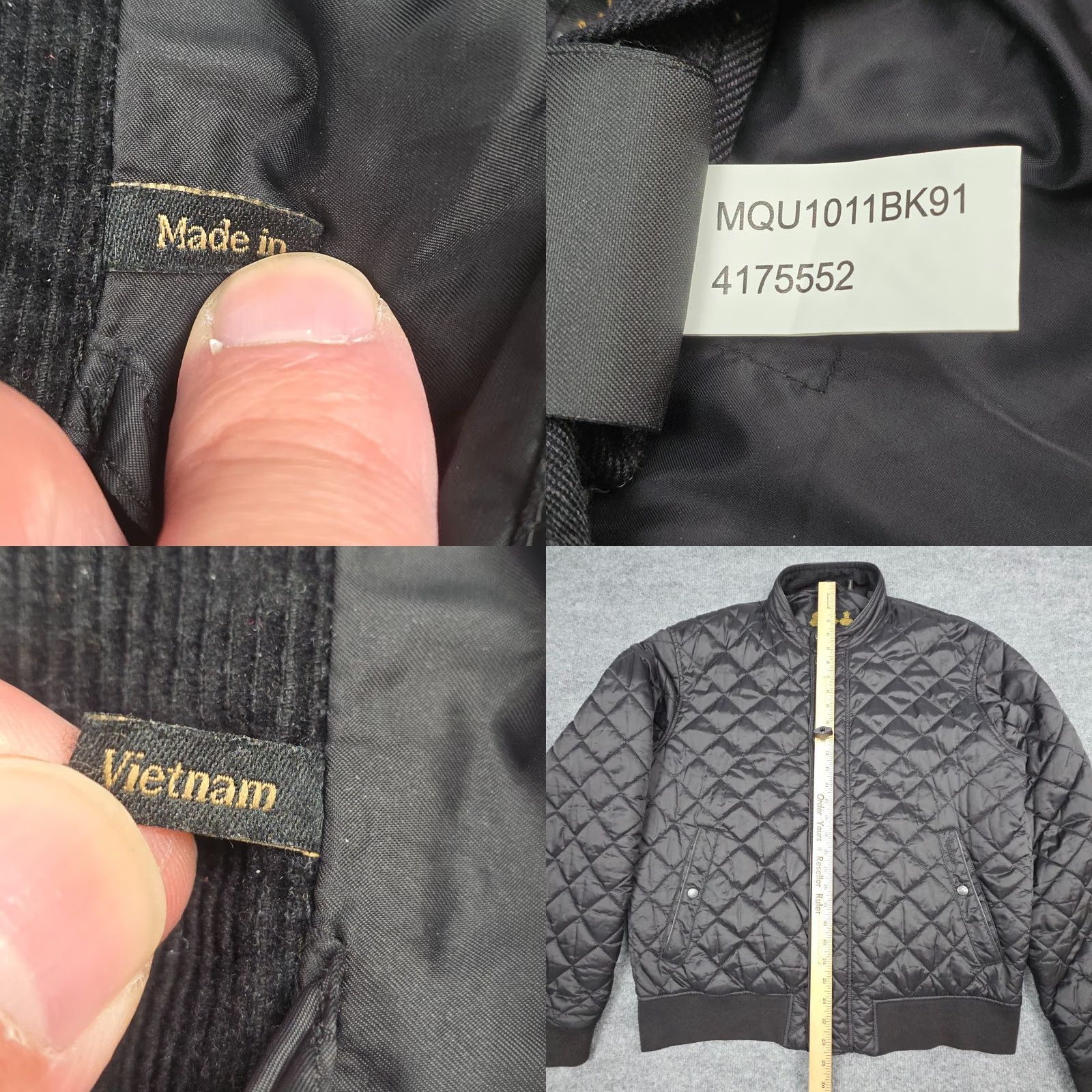 Barbour Barbour Edderton Bomber Jacket Men's XXL Black Lightweight Quilted Snap Size US XXL / EU 58 / 5 - 9 Thumbnail