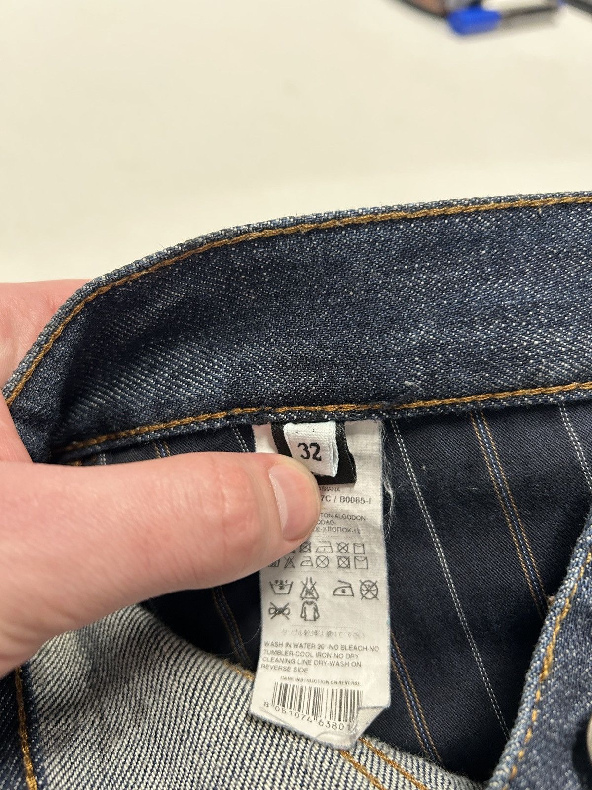 Dolce & Gabbana 2000s Indigo Waxed Denim Jeans Size US 32 / EU 48 - 9 Thumbnail