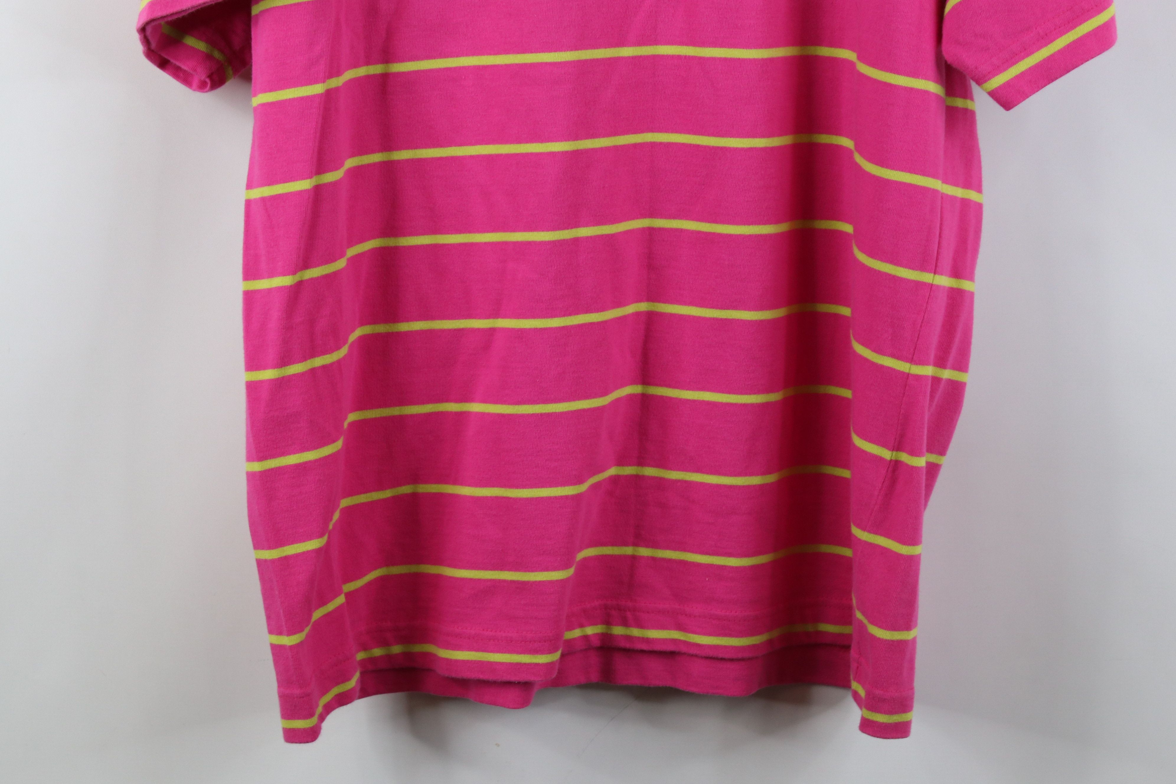 Dockers Vintage 90s Dockers Levi's Striped Pocket T-Shirt Pink USA Size L / US 10 / IT 46 - 13 Thumbnail