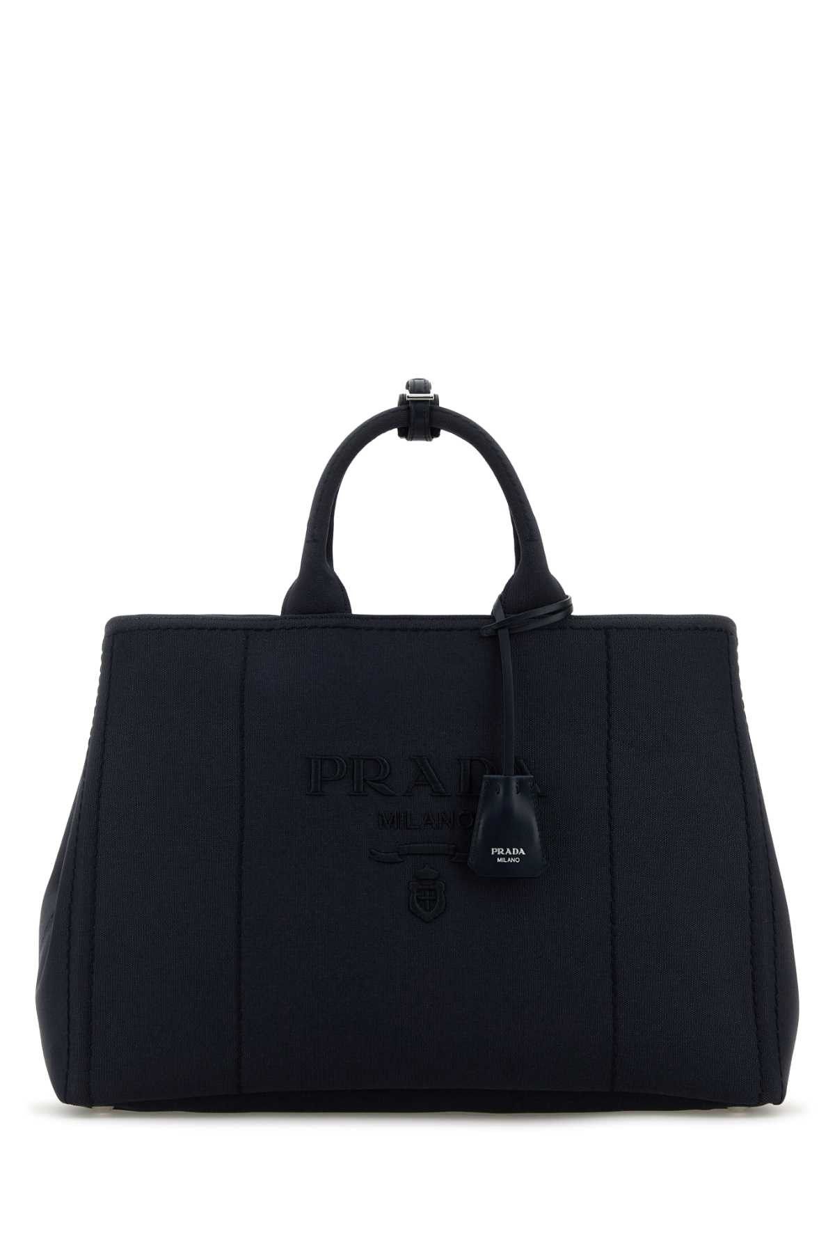 Prada Navy Blue Canvas Shopping Bag Size ONE SIZE - 1 Thumbnail