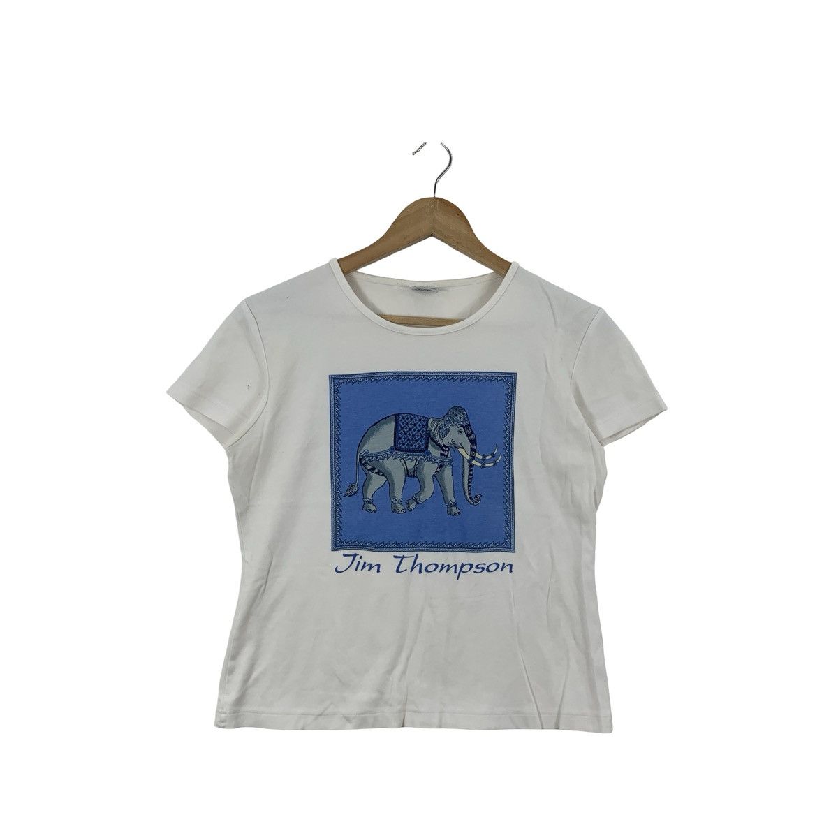 Jim Thompson Vintage JIM THOMPSON Royal Elephant Tee Shirt Top Thai Silk Size US L / EU 52-54 / 3 - 1 Thumbnail