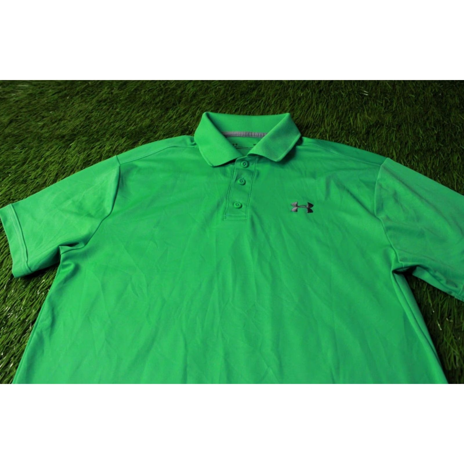 Under Armour Under Armour HeatGear Polo Shirt Men Training Shirt Jersey Original Size M Medium Green Polo Men Regular XS? Size US M / EU 48-50 / 2 - 2 Thumbnail