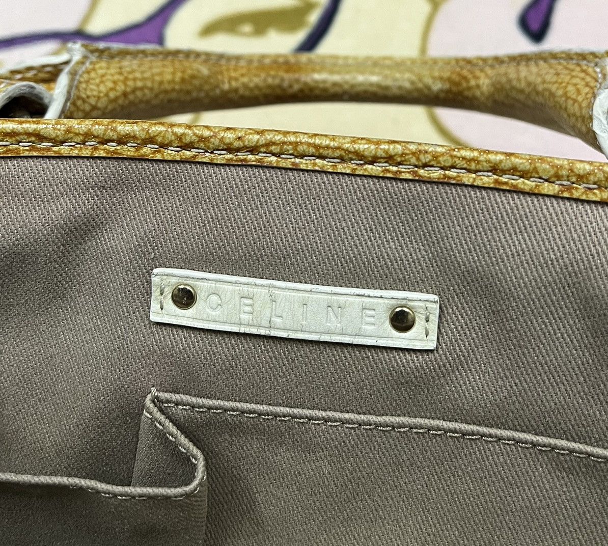 Celine Vintage CELINE PARIS Monogram Handbag x Rare Size ONE SIZE - 18 Thumbnail