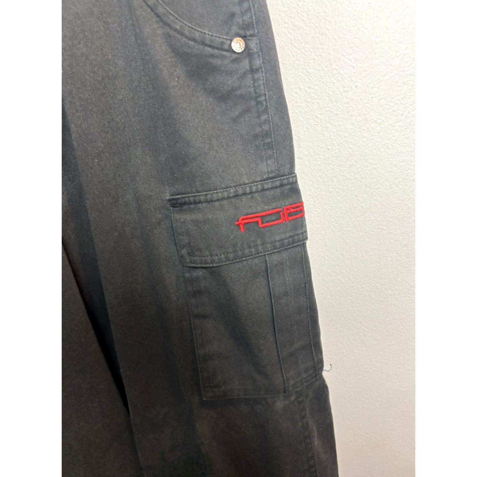 Fubu VINTAGE FUBU Cargo Pants Size 16 Black Grunge Y2K 2726 Women Size 38" / US 16 / IT 52 - 2 Thumbnail
