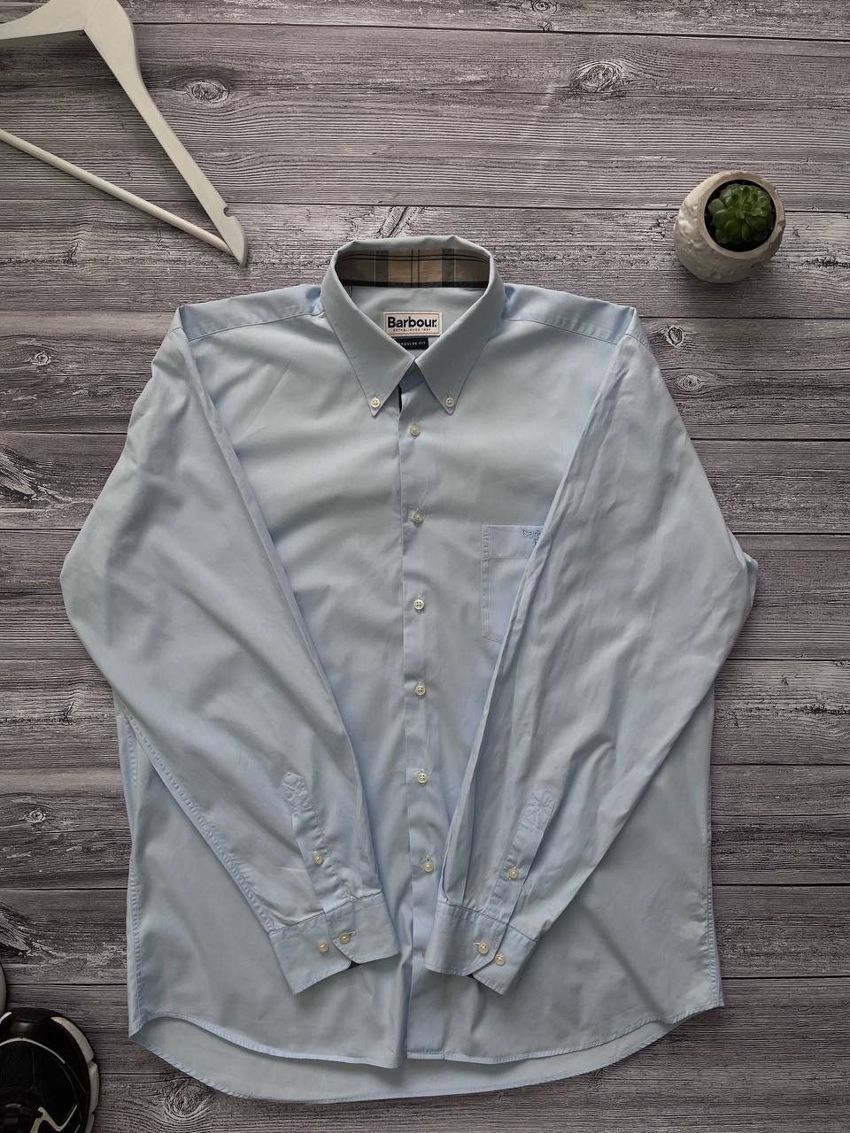 Barbour Barbour Light Blue Button-Up Shirt Size US XL / EU 56 / 4 - 1 Thumbnail