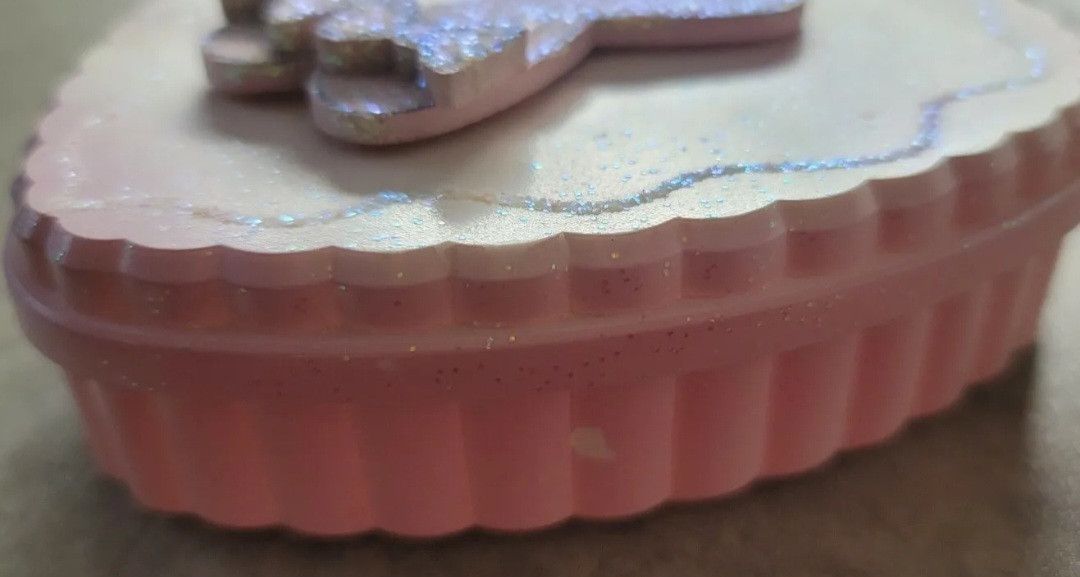 Other Pink Glitter Ballet Slipper Ballerina Trinket Heart Shaped Size ONE SIZE - 6 Thumbnail