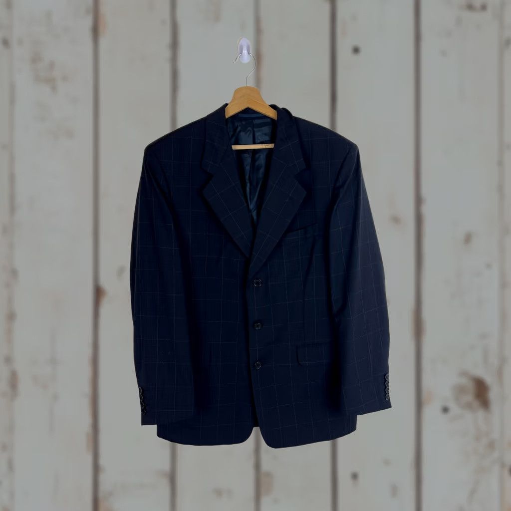 Paul & Shark Paul & Shark Blazer Jacket Vintage Check Blue 100% Wool Size 50 Mens Regular 50 Blue Check Wool Blazer 90s Classic Size 50R - 1 Thumbnail