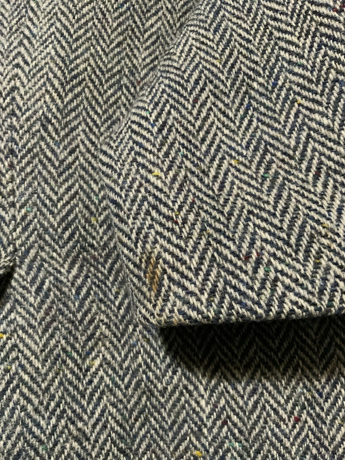 Harris Tweed VTG Harris Tweed Handwoven Wool Herringbone Blazer Jacket Size 42R - 10 Thumbnail