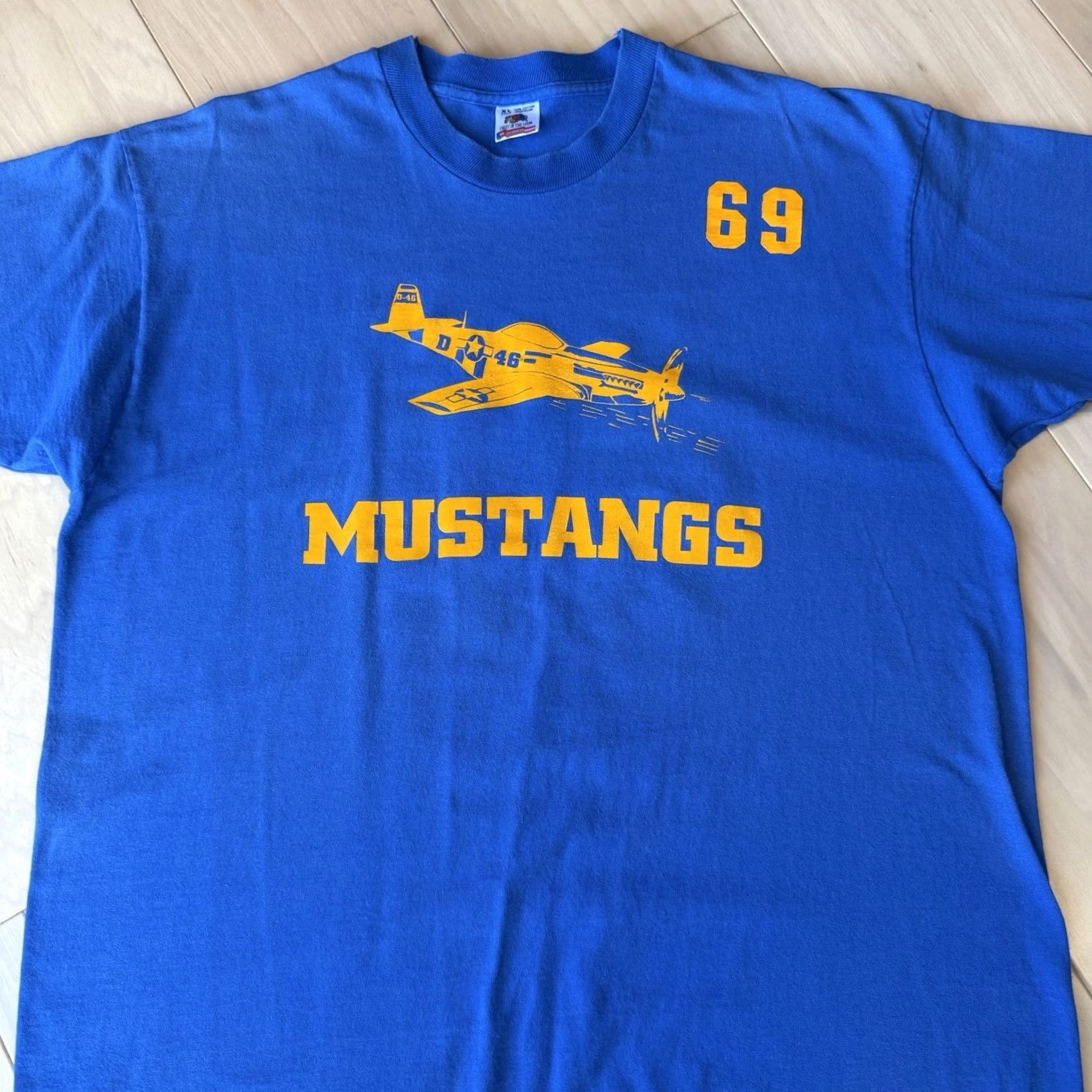 Vintage Vintage P51 Mustang Shirt XL Blue 90s Military Fighter Jet Made in USA Shirt Mens XL Blue 90s USA Planes Vintage Nike Size US XL / EU 56 / 4 - 3 Thumbnail
