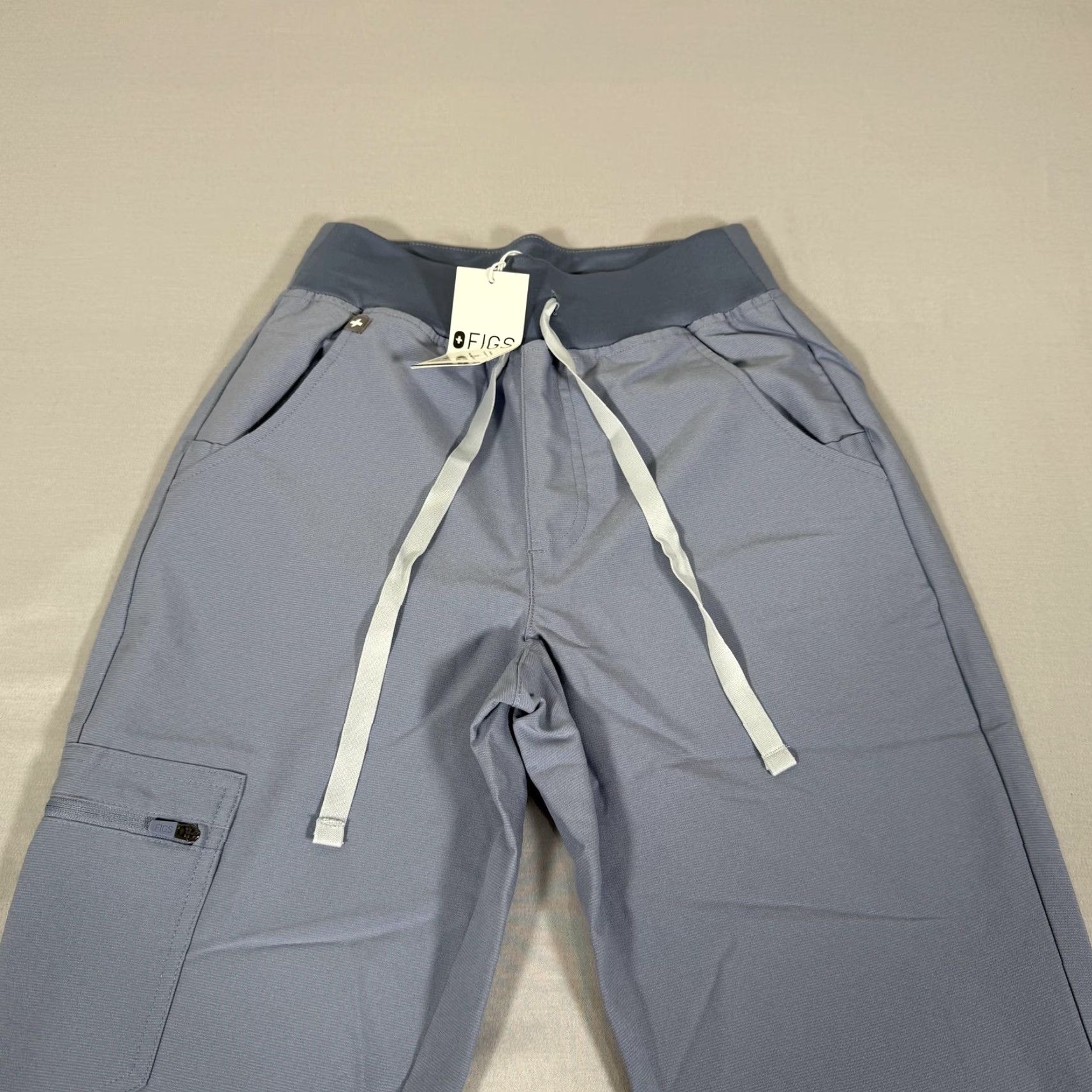 Vintage FIGS Womens 2XS Zamora Jogger Pants Blue High Waisted Medical Scrub VBS Pants Size 24" / US 00 / IT 34 - 2 Thumbnail
