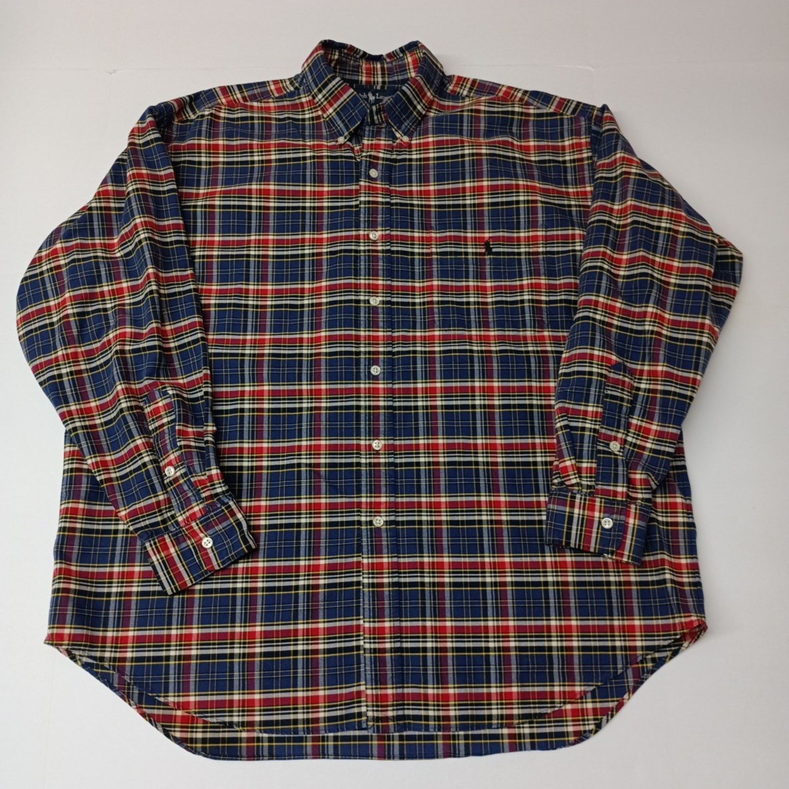 Ralph Lauren Ralph Lauren Big Shirt Men's L Red Blue Plaid Black Pony Size US L / EU 52-54 / 3 - 1 Thumbnail