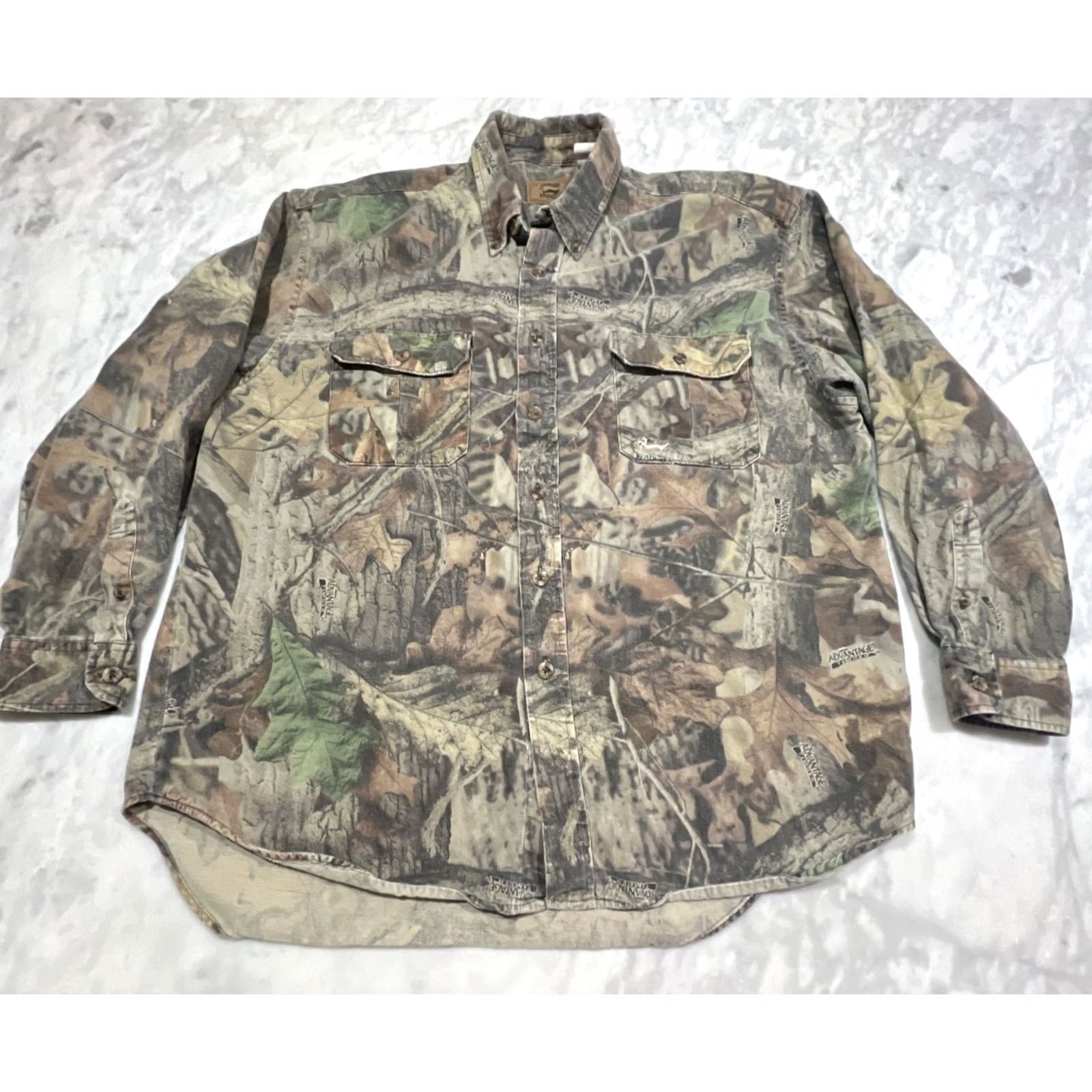 Realtree Duxbak Shirt RealTree Advantage Timber Hunting Button Down Regular Mens Large Size US L / EU 52-54 / 3 - 2 Thumbnail