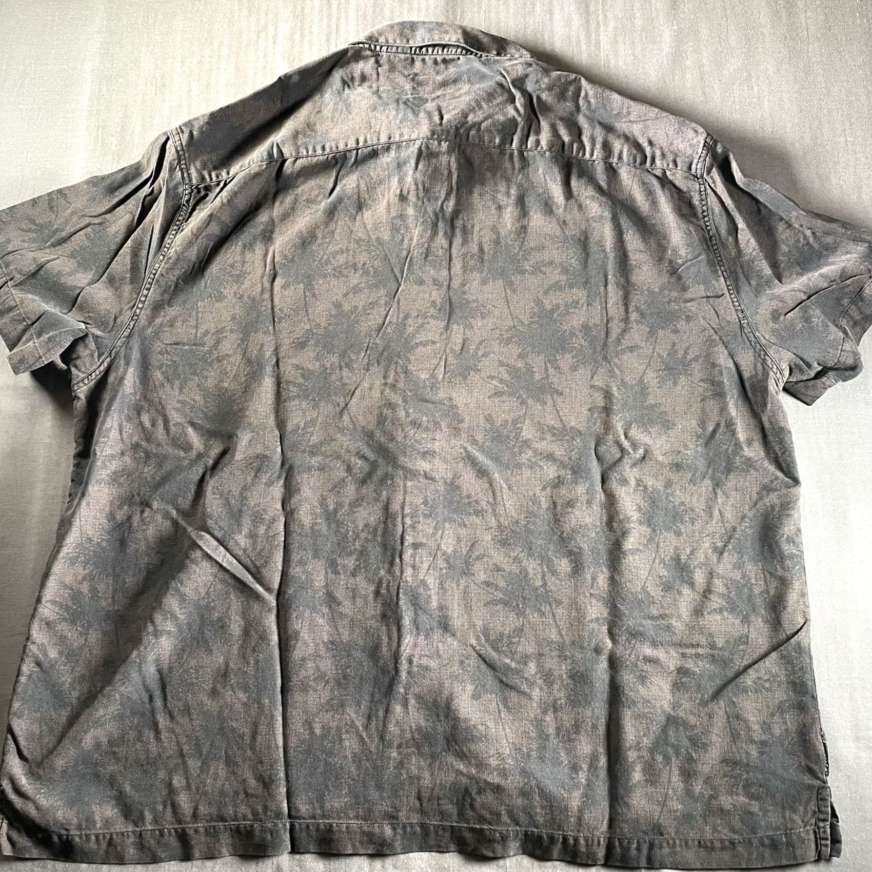 Nat Nast Nat Nast Shirt Mens 2XL Gray Palm Trees Short Sleeve Button Up Luxury Originals Size US XXL / EU 58 / 5 - 7 Thumbnail