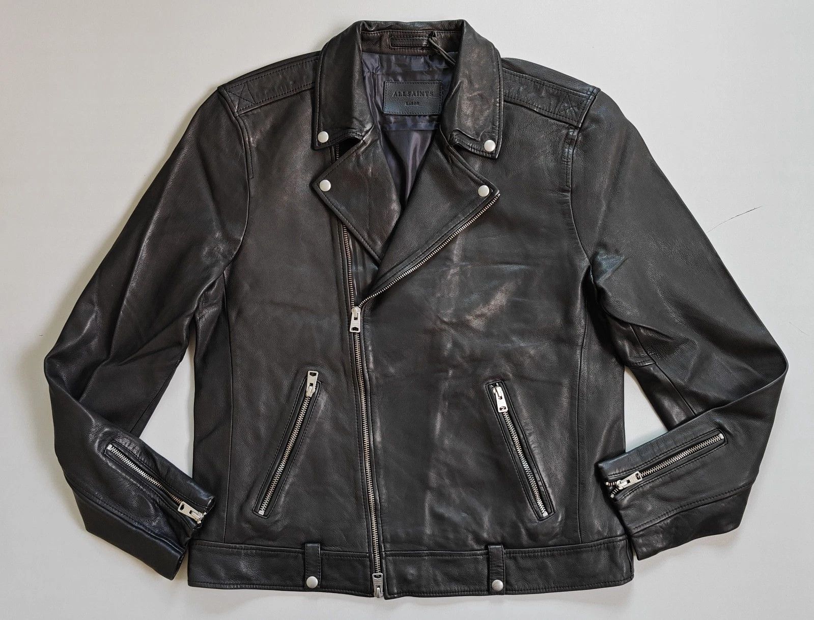 Allsaints ALLSAINTS Lomi Biker Men's Leather jacket FTP/5014 Size US L / EU 52-54 / 3 - 1 Thumbnail