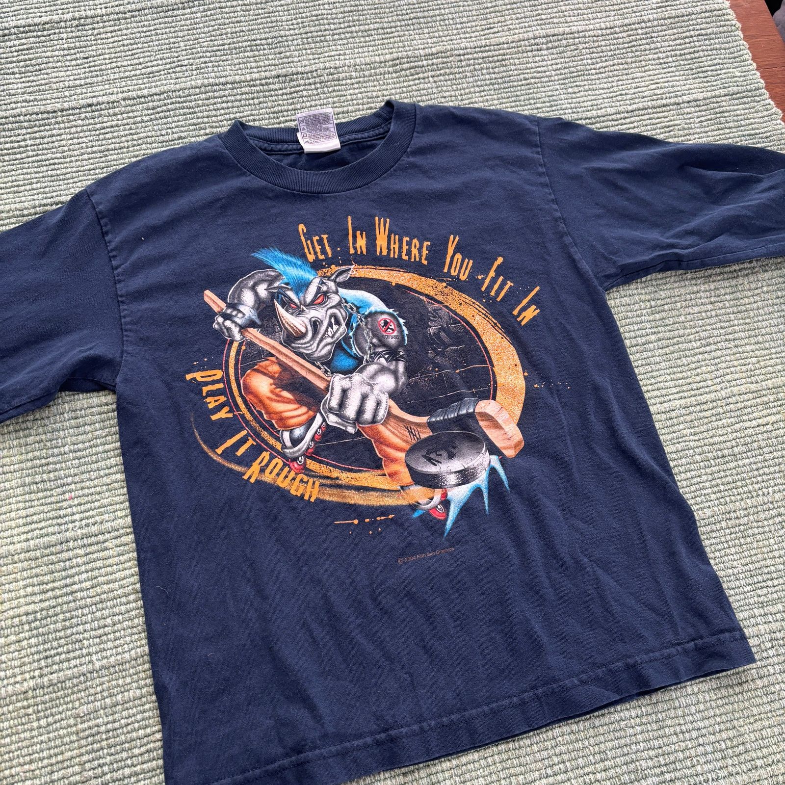 Vintage Vintage Y2K Boys Long Sleeve Edgy Hockey Shirt BattleField Size XS / US 0-2 / IT 36-38 - 9 Thumbnail