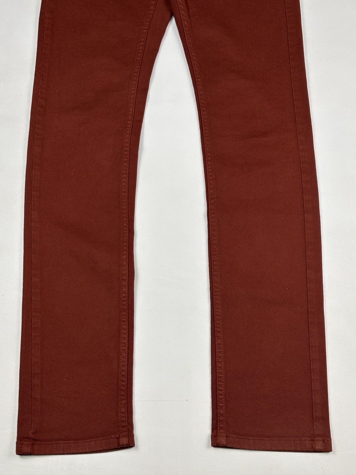 Roberto Cavalli Burgundy Snake Embroidered Slim Fit Jeans Size US 30 / EU 46 - 3 Thumbnail