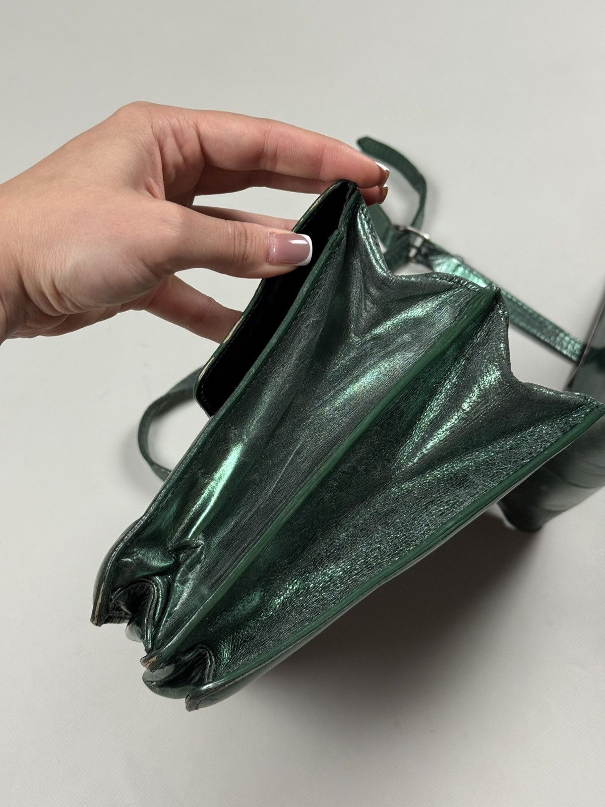Damir Doma Damir Doma Cracked Leather Shoulder Crossbody Bag Size ONE SIZE - 12 Thumbnail