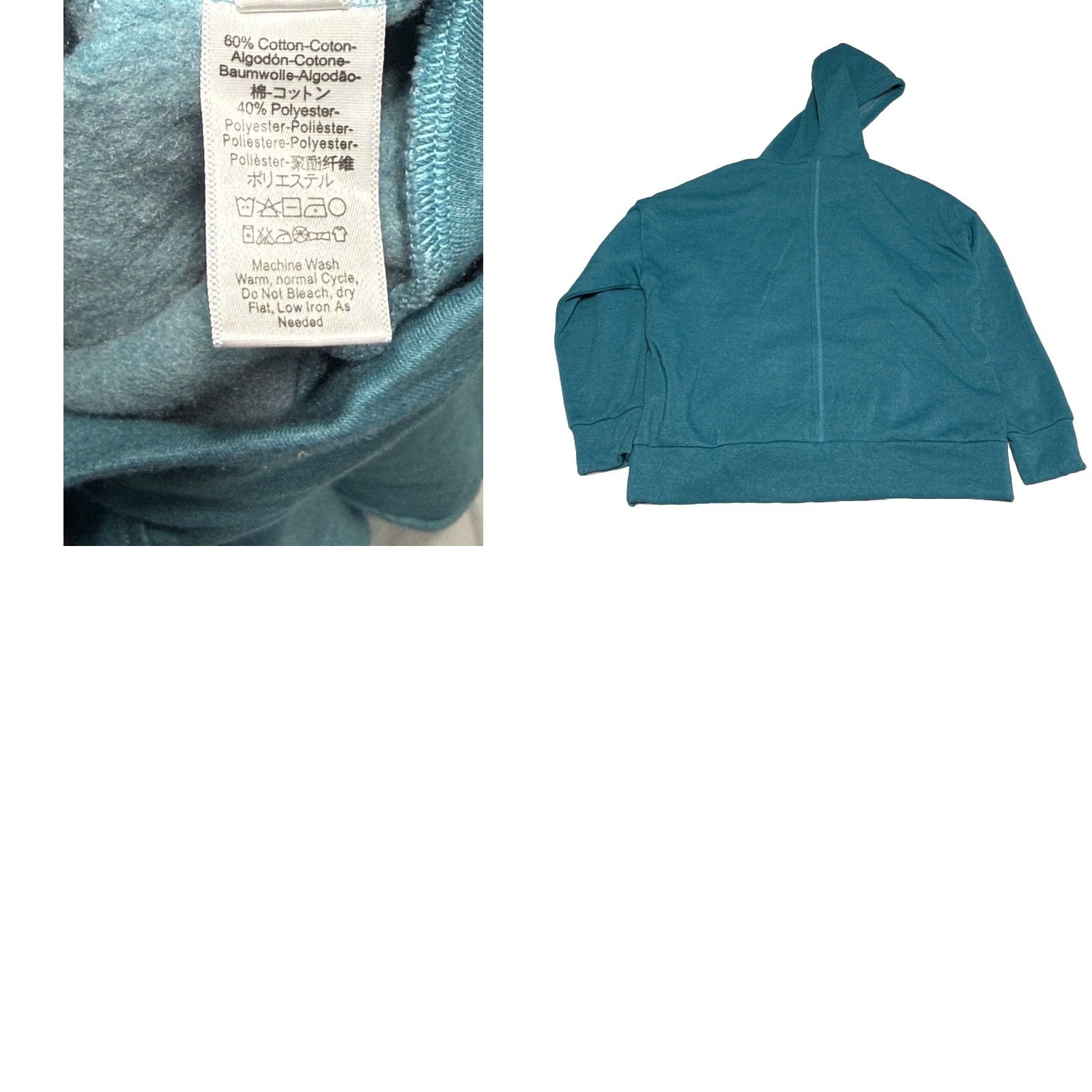 Free People FREE PEOPLE Movement Untamed Teal Hoodie Sweatshirt - Pullover Long Sleeve Hooded - M - Women - Solid Fleece Cotton Blend - All Seasons - Boho 70s Size M / US 6-8 / IT 42-44 - 8 Thumbnail