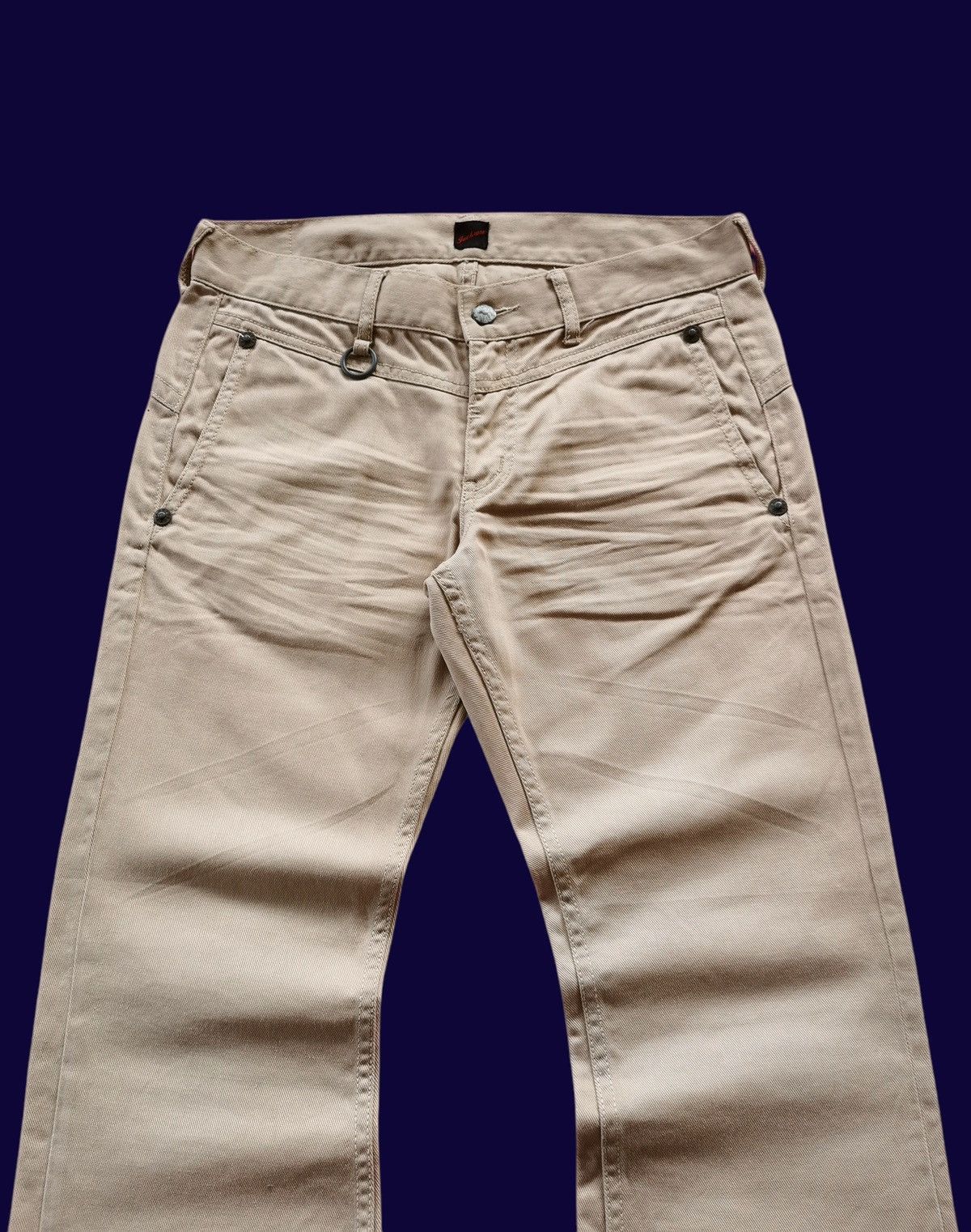 JACKROSE Bootcut Flared Jack Rose Jeans Cream Size US 35 - 2 Thumbnail