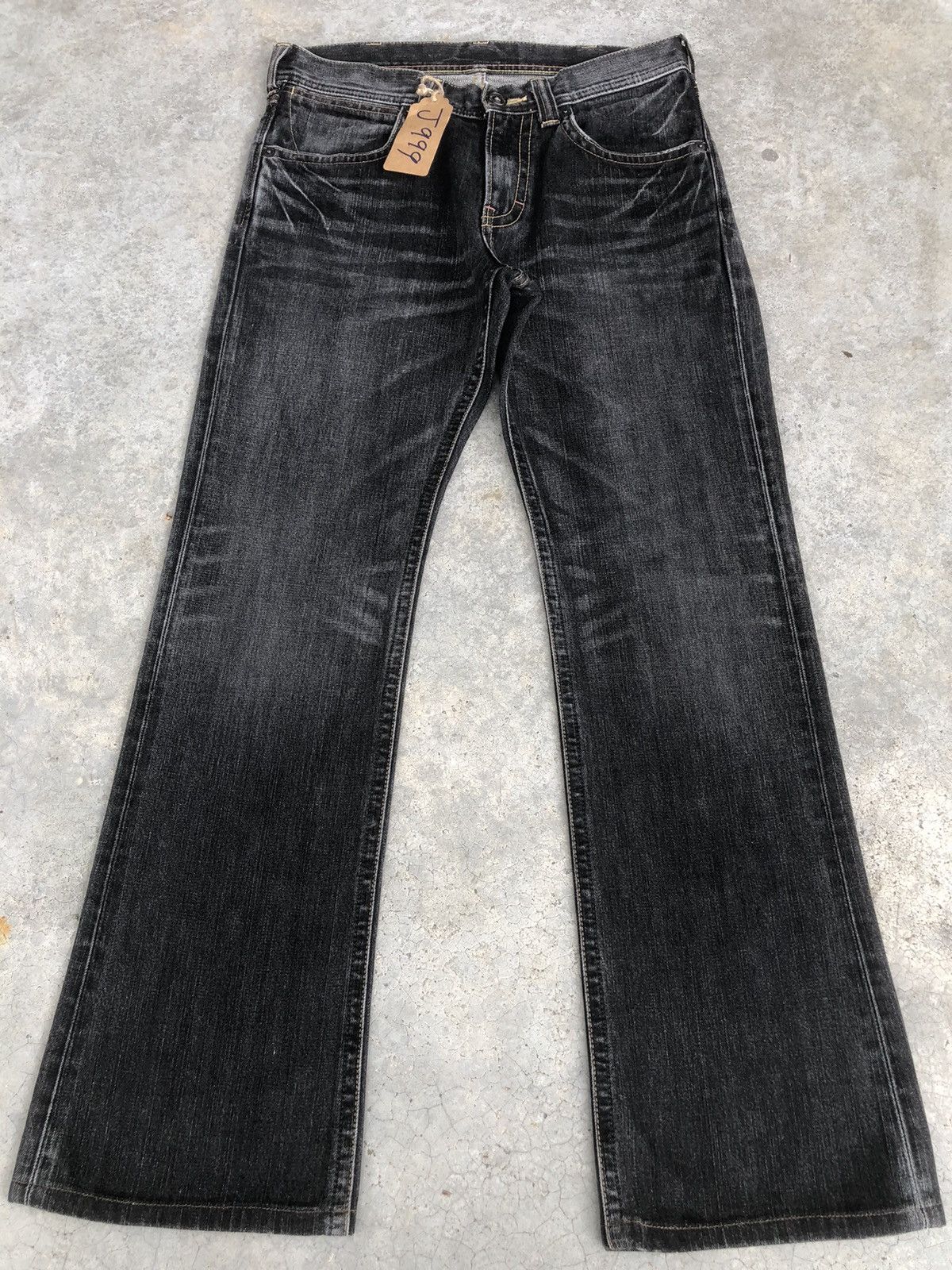If Six Was Nine Japanese Wrangler Flared Jeans Distressed Jeans Size US 32 / EU 48 - 1 Thumbnail