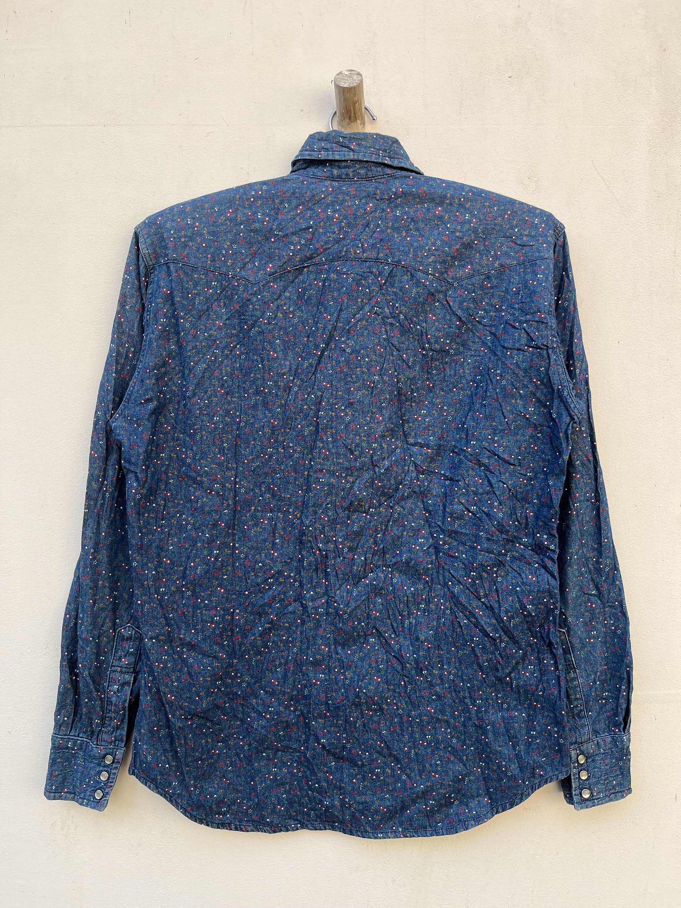 Designer × Japanese Brand × Takeo Kikuchi Takeo Kikuchi Japan Pearl Snap American Western Denim Shirt Size US L / EU 52-54 / 3 - 3 Thumbnail