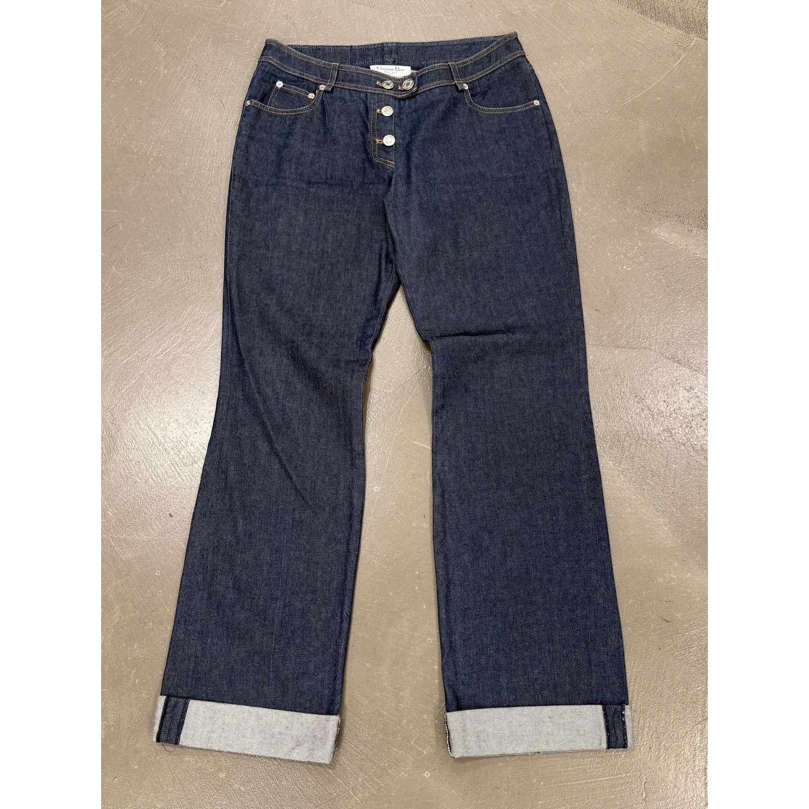 Dior 2000s Christian Dior by Galliano "D" back logo capri jeans Size US 28 / EU 44 - 3 Thumbnail