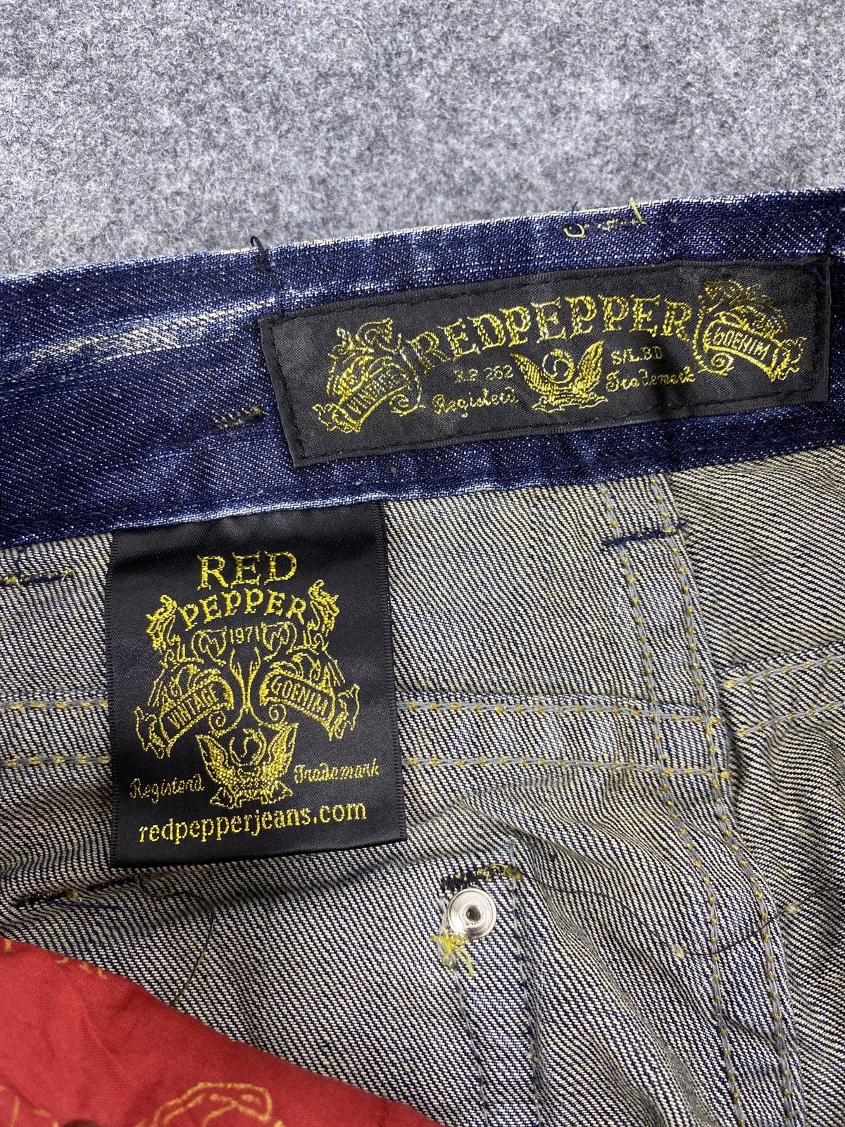 Japanese Brand Red Pepper Blue Wash Bootcut Jeans - J1053 Size 29" - 10 Thumbnail