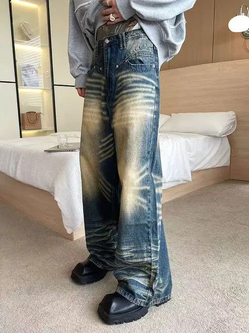 VIBE zipper wax utility stack hiphop jeans Size US 32 / EU 48 - 7 Thumbnail