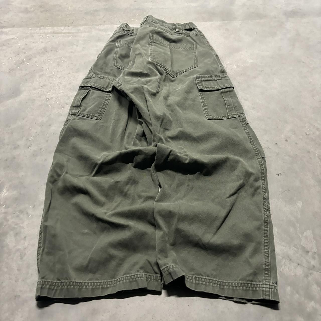 Japanese Brand × Vintage Crazy Vintage Y2K/2000s Khaki Earth Tone Grunge Skater Workwear Cargo Pants! Size US 32 / EU 48 - 4 Thumbnail