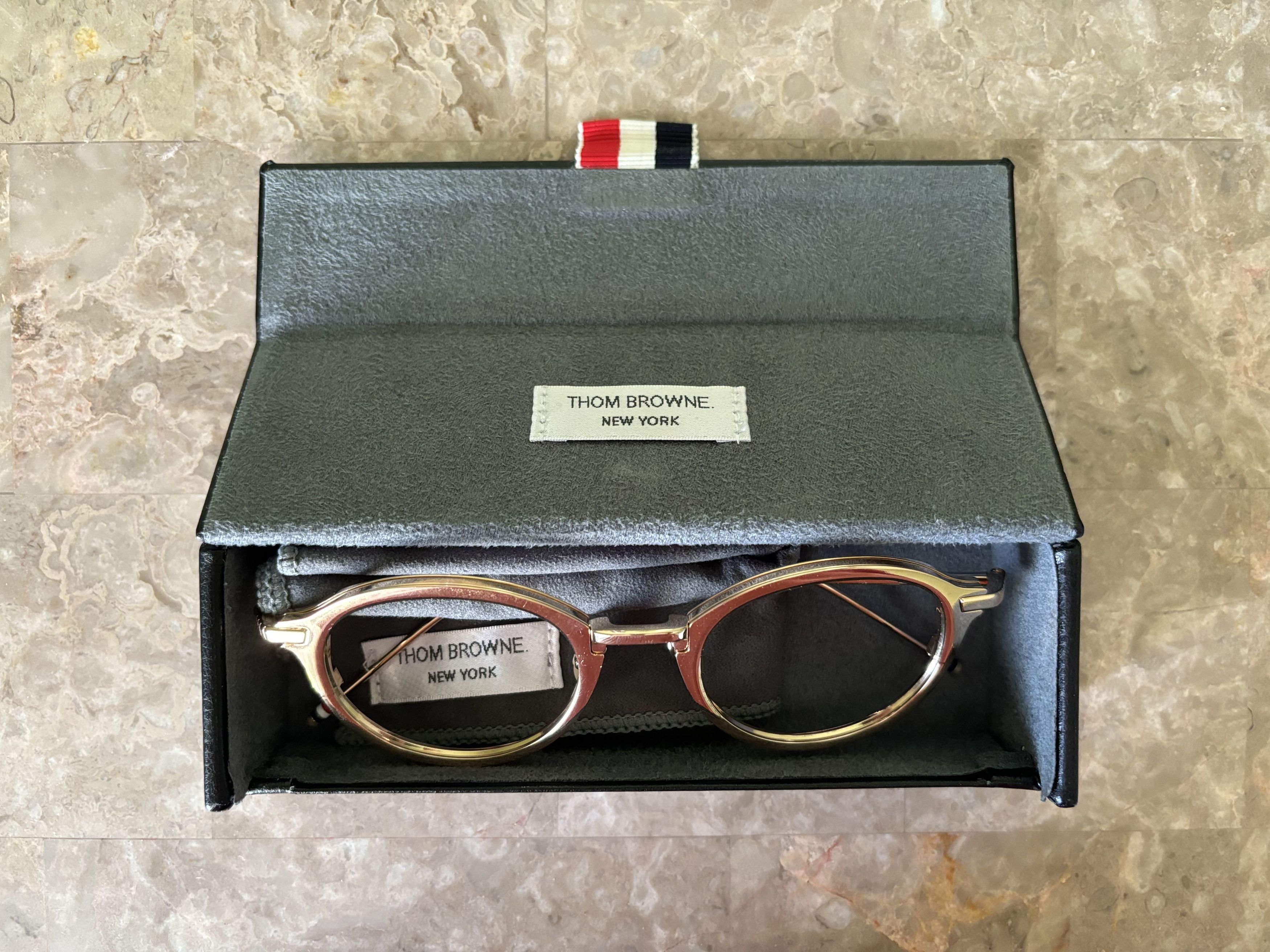 Thom Browne Thom Browne Yellow Gold Glasses Optical Frames Size ONE SIZE - 5 Thumbnail