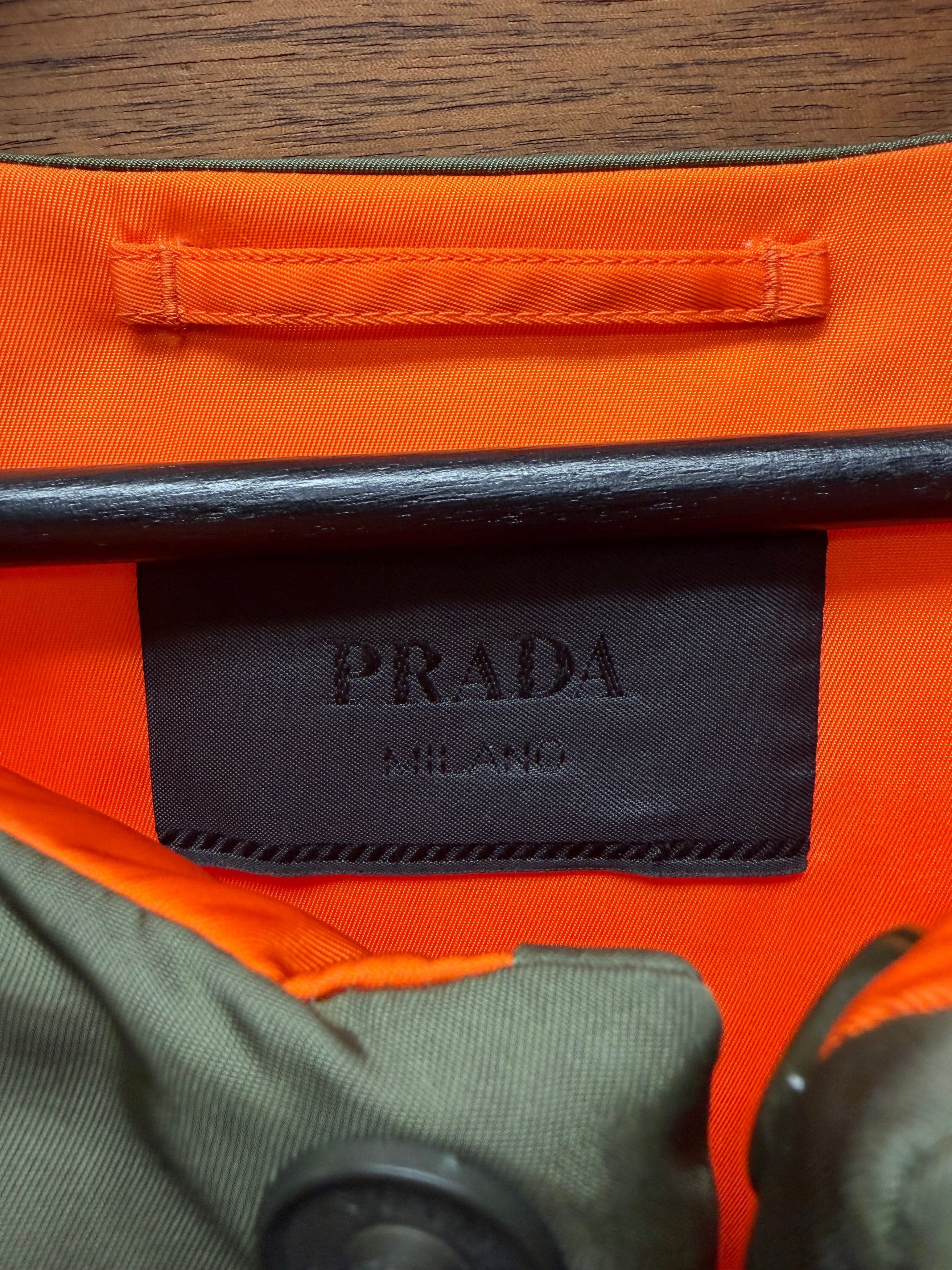 Prada Prada Military Green Re-Nylon Oversized Bomber Jacket Size US L / EU 52-54 / 3 - 2 Thumbnail