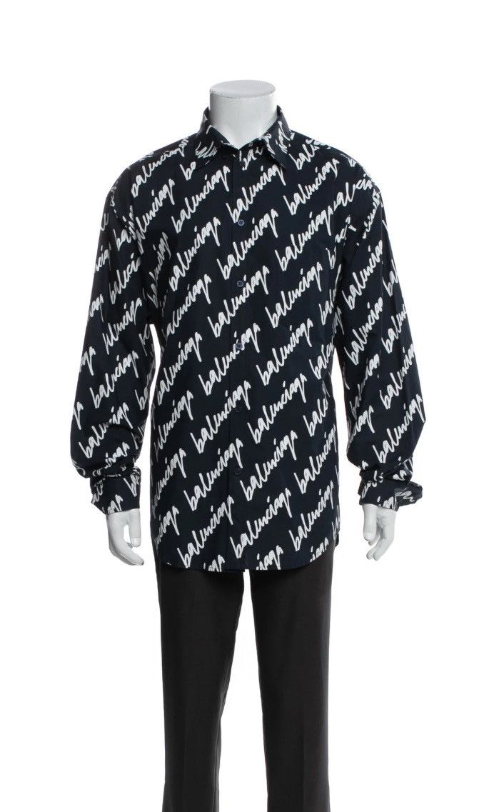 Balenciaga Balenciaga 2021 Printed Shirt Size US XL / EU 56 / 4 - 1 Thumbnail