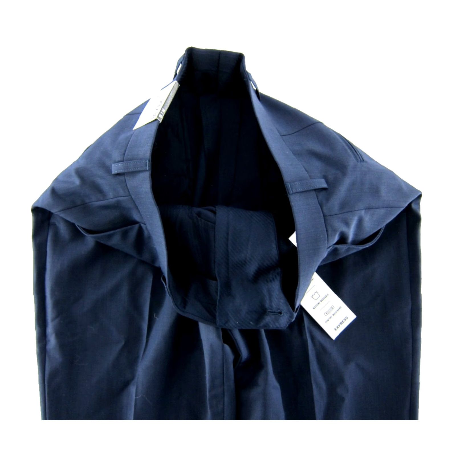 Express EXPRESS Navy Blue Pocket Stretch No Wrinkle Comfort Slim Work Pant 29X30 Size 29" - 4 Thumbnail