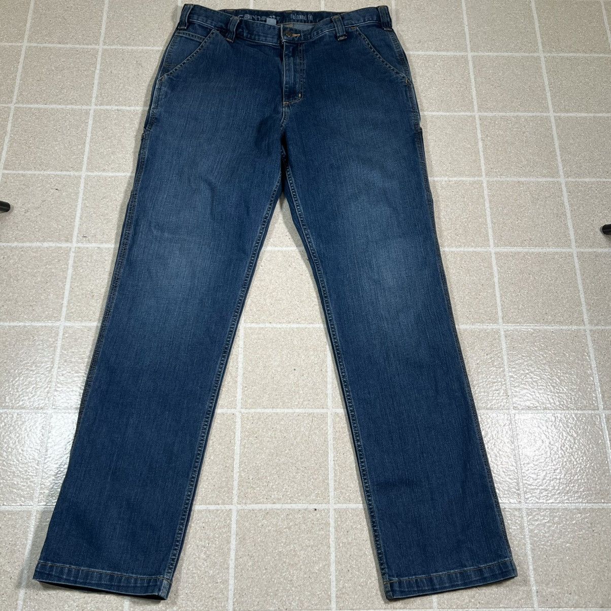 Carhartt Carhartt Carpenter Jeans Men Sz 36x34 Relaxed Fit Denim Blue Size US 36 / EU 52 - 3 Thumbnail
