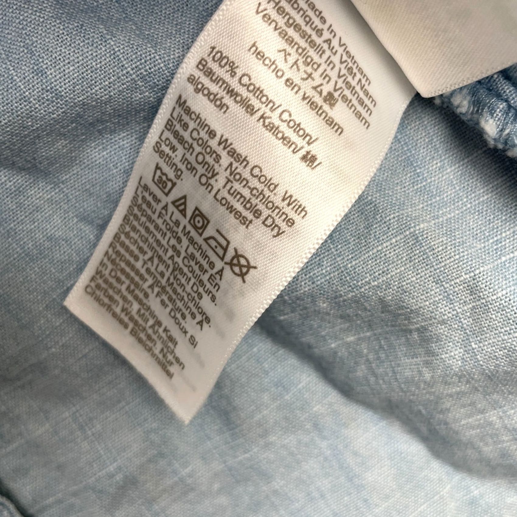 J.Crew J.CREW Shirt Womens XXS Blue Chambray Cotton Classic Fit Button Up Casual Size XXS / US 00 / IT 34 - 4 Thumbnail