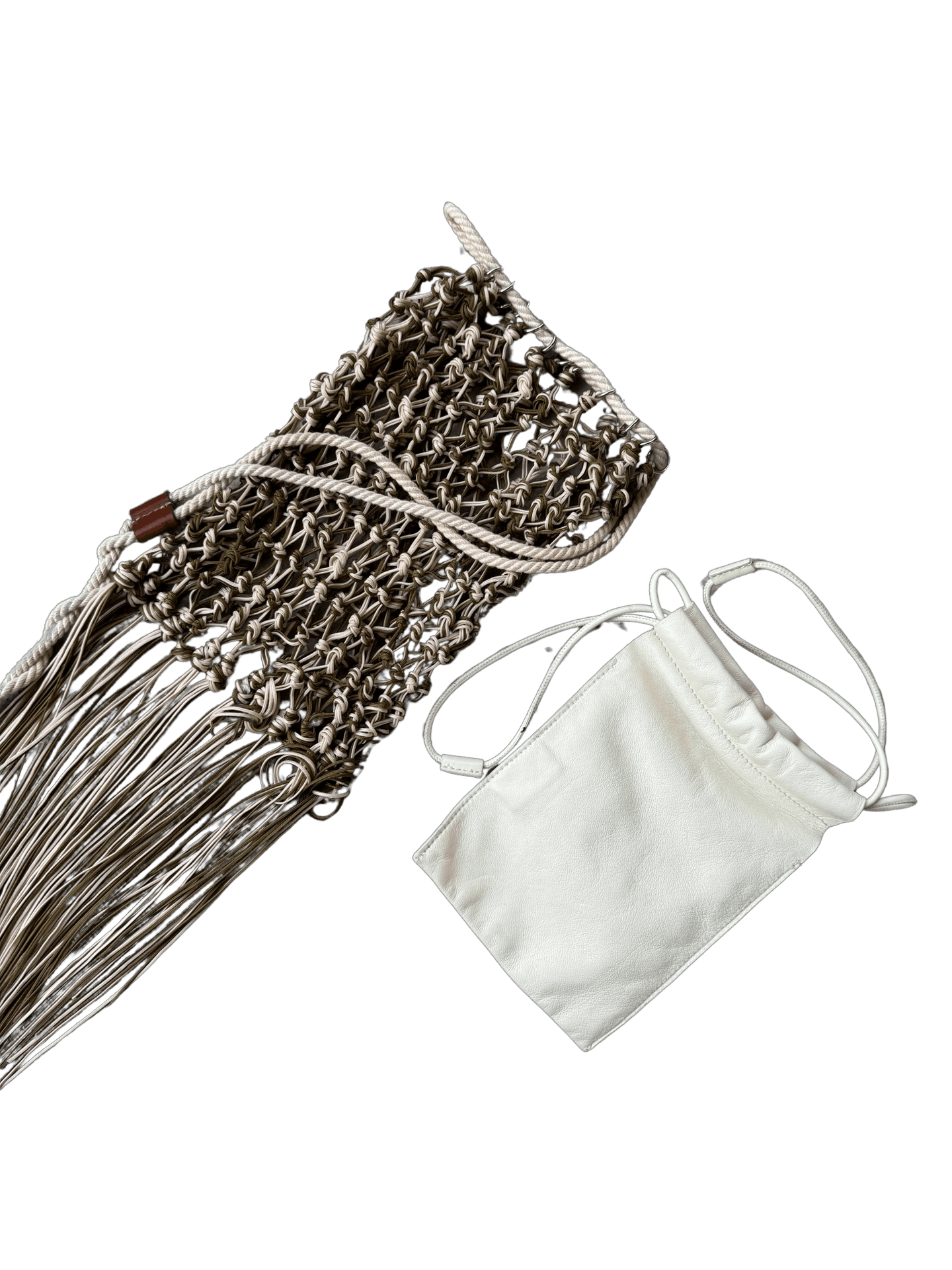 Jil Sander SS21 Fringe Net Bag w/ Removable Leather Pouch Size ONE SIZE - 2 Thumbnail