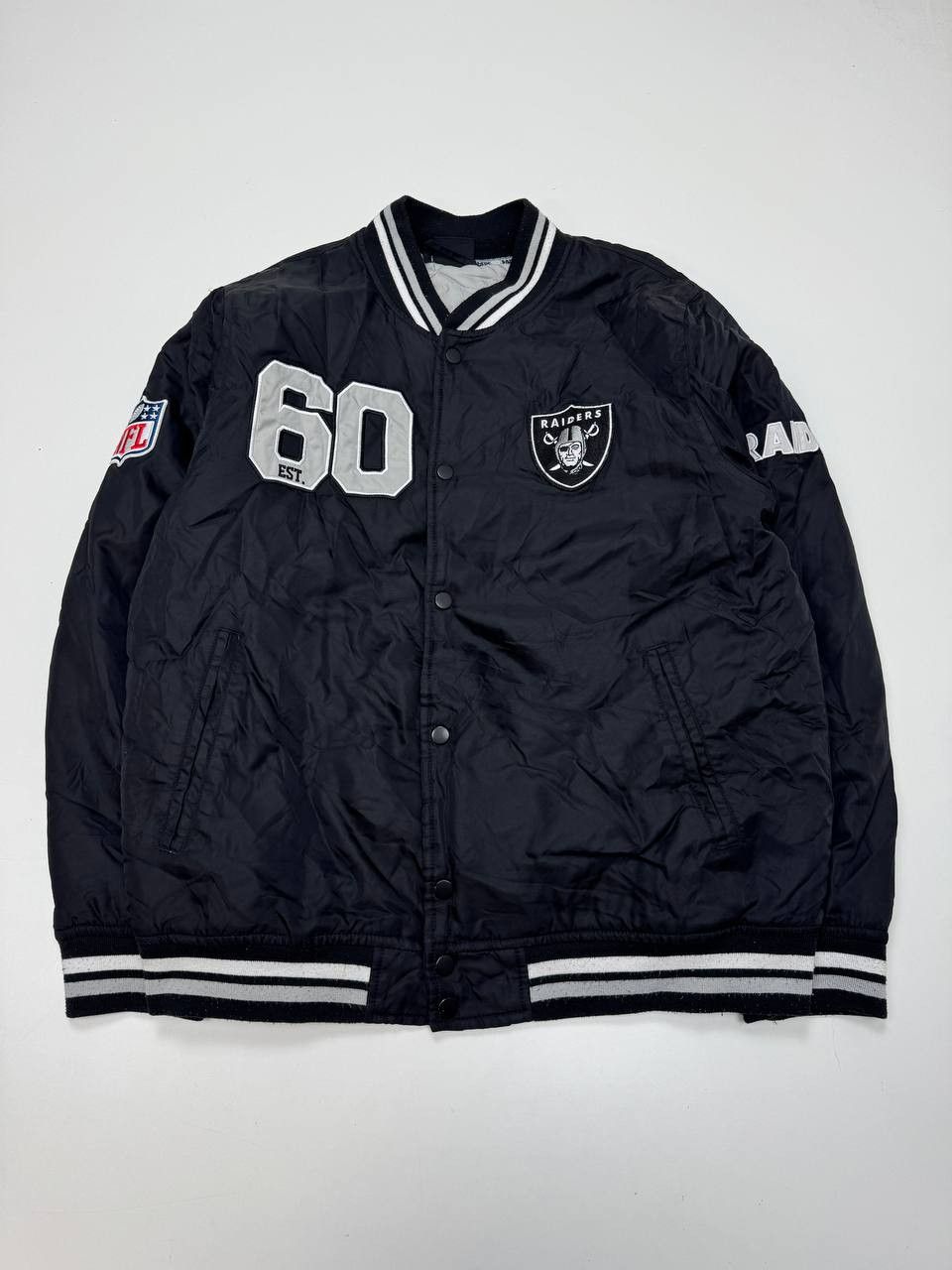 NFL NFL Raiders Bomber Jacket Black Quilted Varsity Size US XS / EU 42 / 0 - 1 Thumbnail