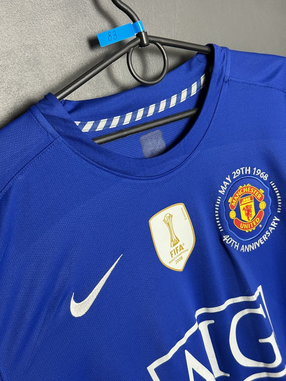 Nike sticky print Manchester United 08/09 Third Scholes Jersey Size US XXL / EU 58 / 5 - 14 Thumbnail