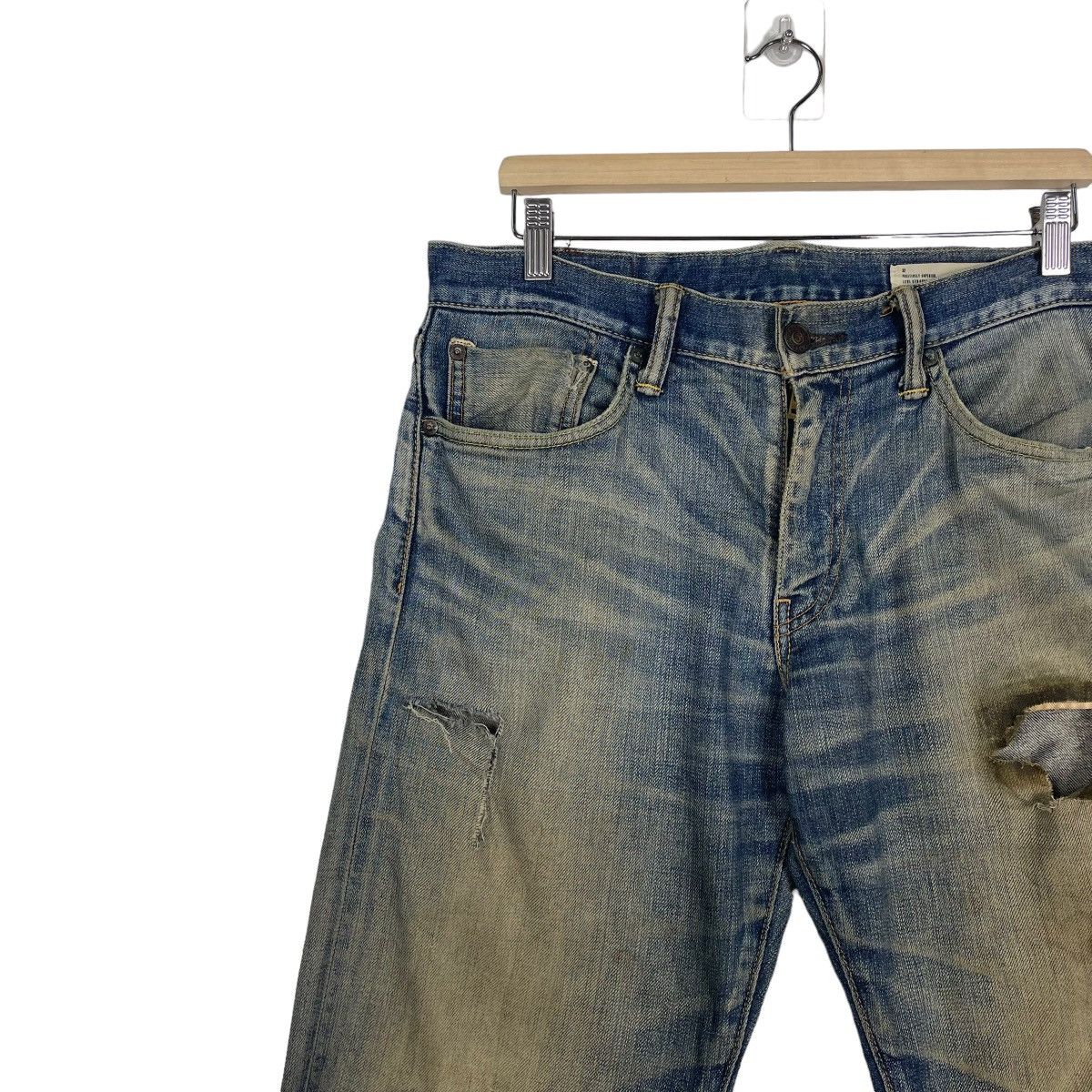 Levi's LEVIS 511 SELVEDGE DISTRESSED ZIPPER FLY DENIM JEANS Size US 35 - 6 Thumbnail
