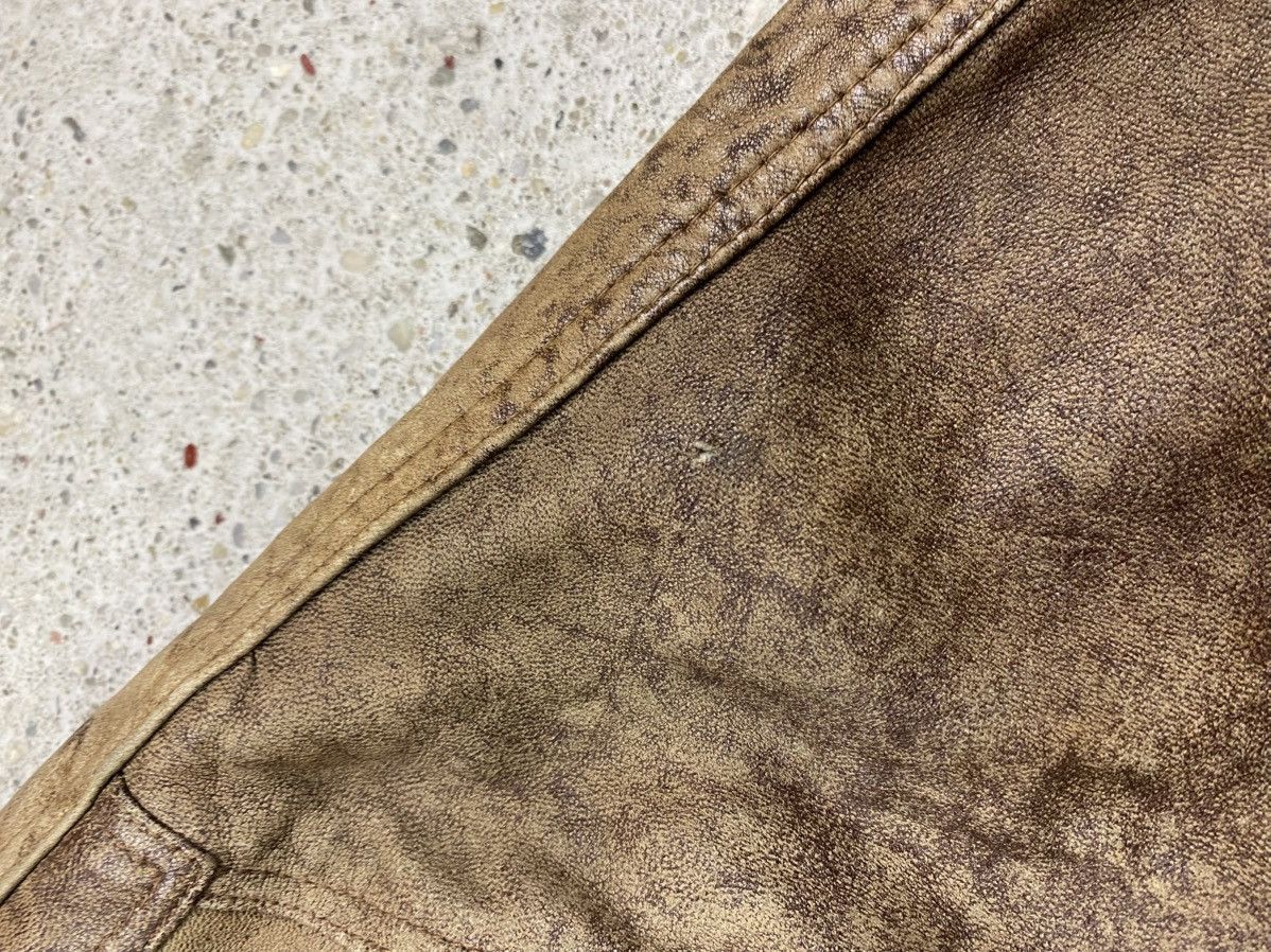 Vintage No faith studios leather bomber jacket brown assimetrical Size M / US 6-8 / IT 42-44 - 12 Thumbnail