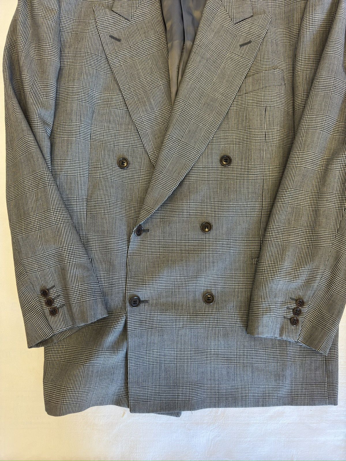 Valentino VALENTINO UOMO Made in Italy Peak Lapel DB Wool Blazer Size 44L - 4 Thumbnail